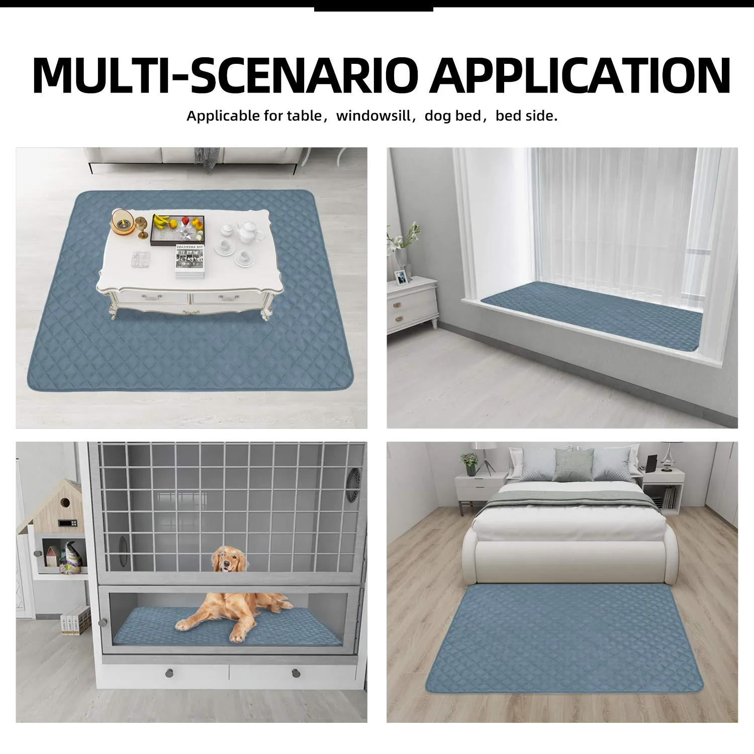 Easy-Going Copridivano a forma di L, 106,7 x 132 cm, Rettangolare, Reversibile, Azzurro/Azzurro - immagine 3