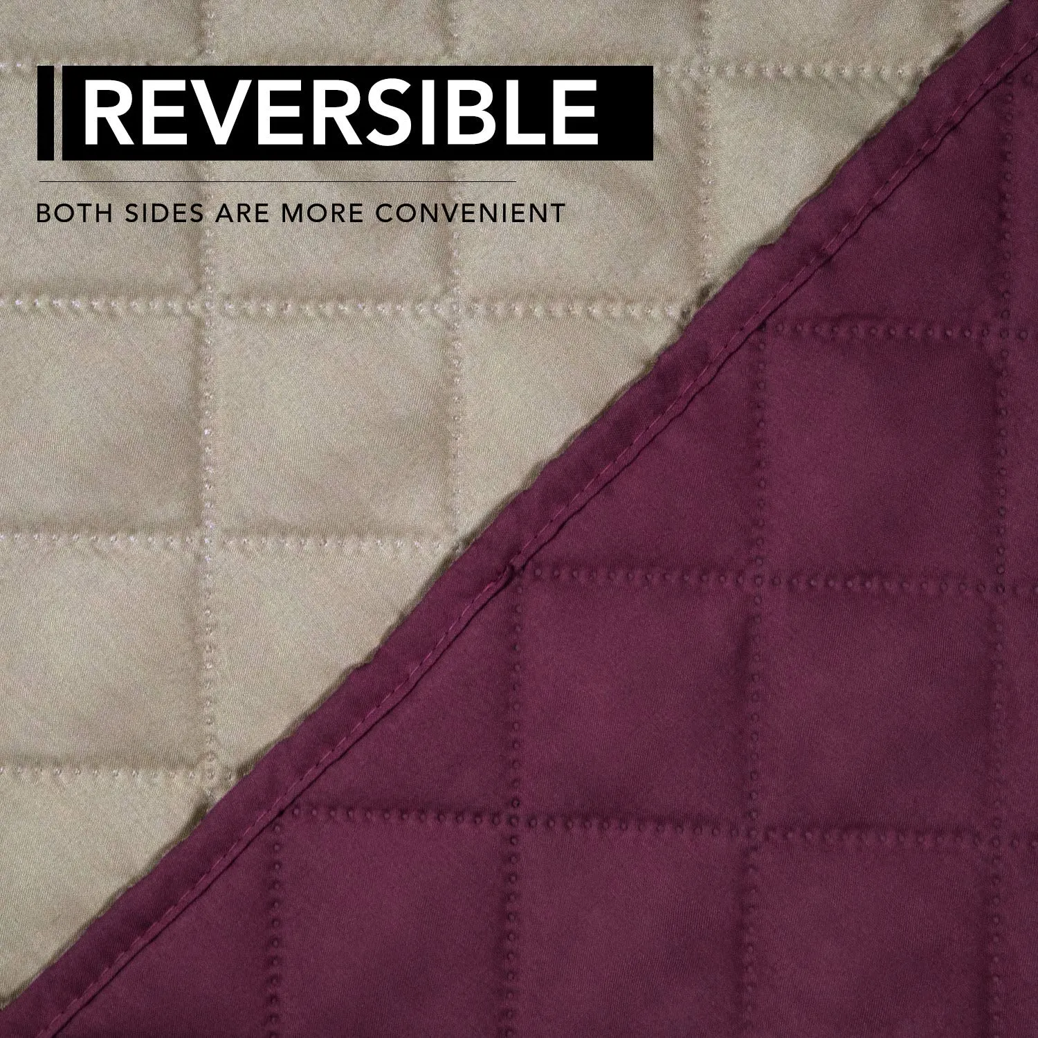 Easy-Going Copridivano Reversibile Oversize per Poltrona Reclinabile, Impermeabile, Vinaccia/Beige - immagine 5