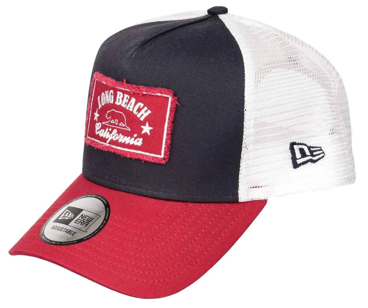 New Era Long Beach Patch A-Frame Adjustable Trucker Cap - One Size - immagine 1