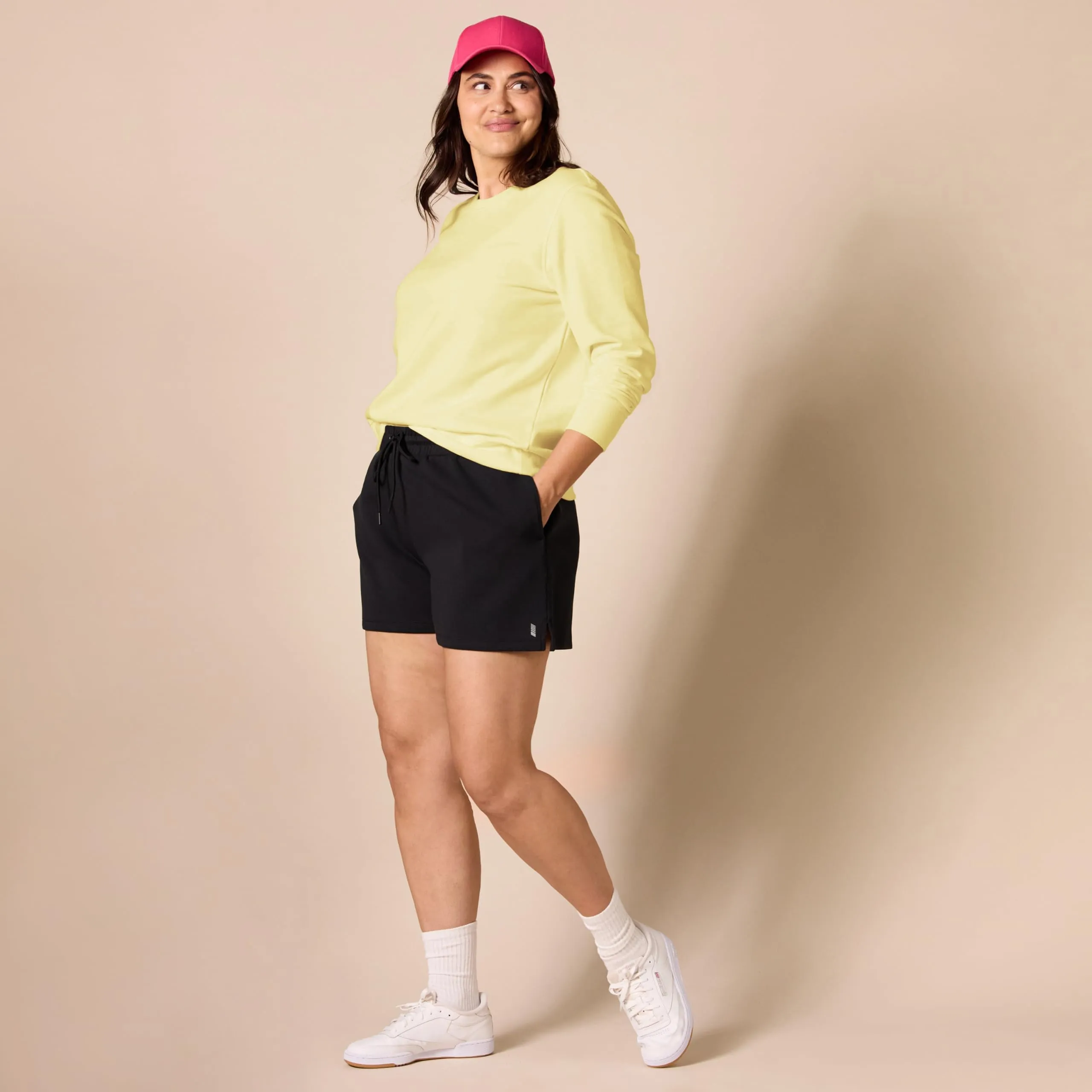 Amazon Essentials Felpa Girocollo Donna in Pile di Spugna Francese, Giallo Chiaro, XXL - immagine 7