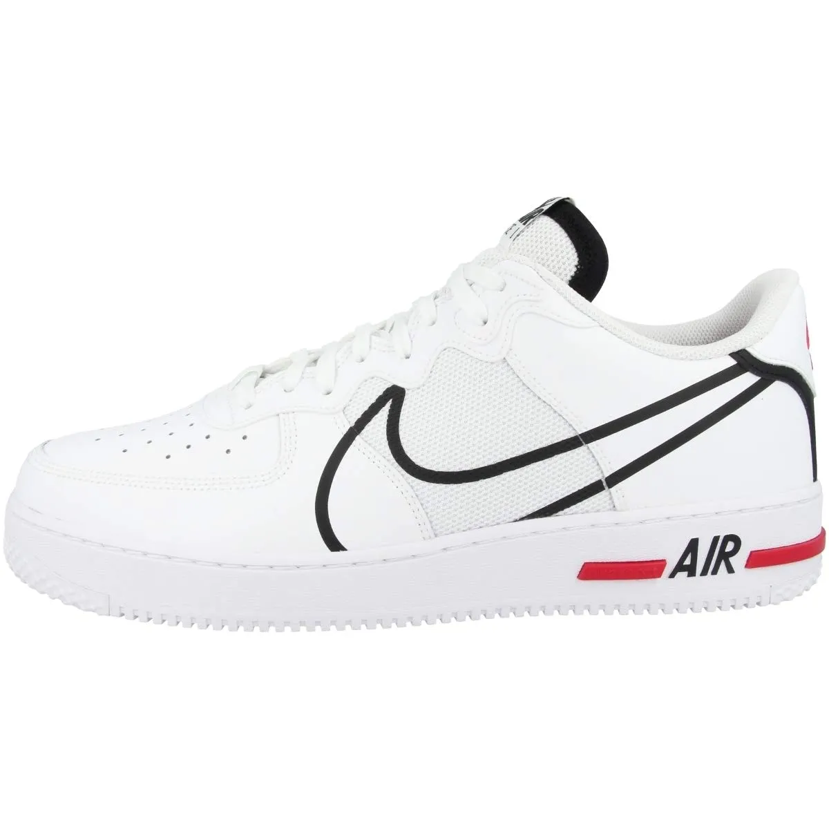 Nike Air Force 1 React CD4366-100 White/Black-University Red - immagine 1
