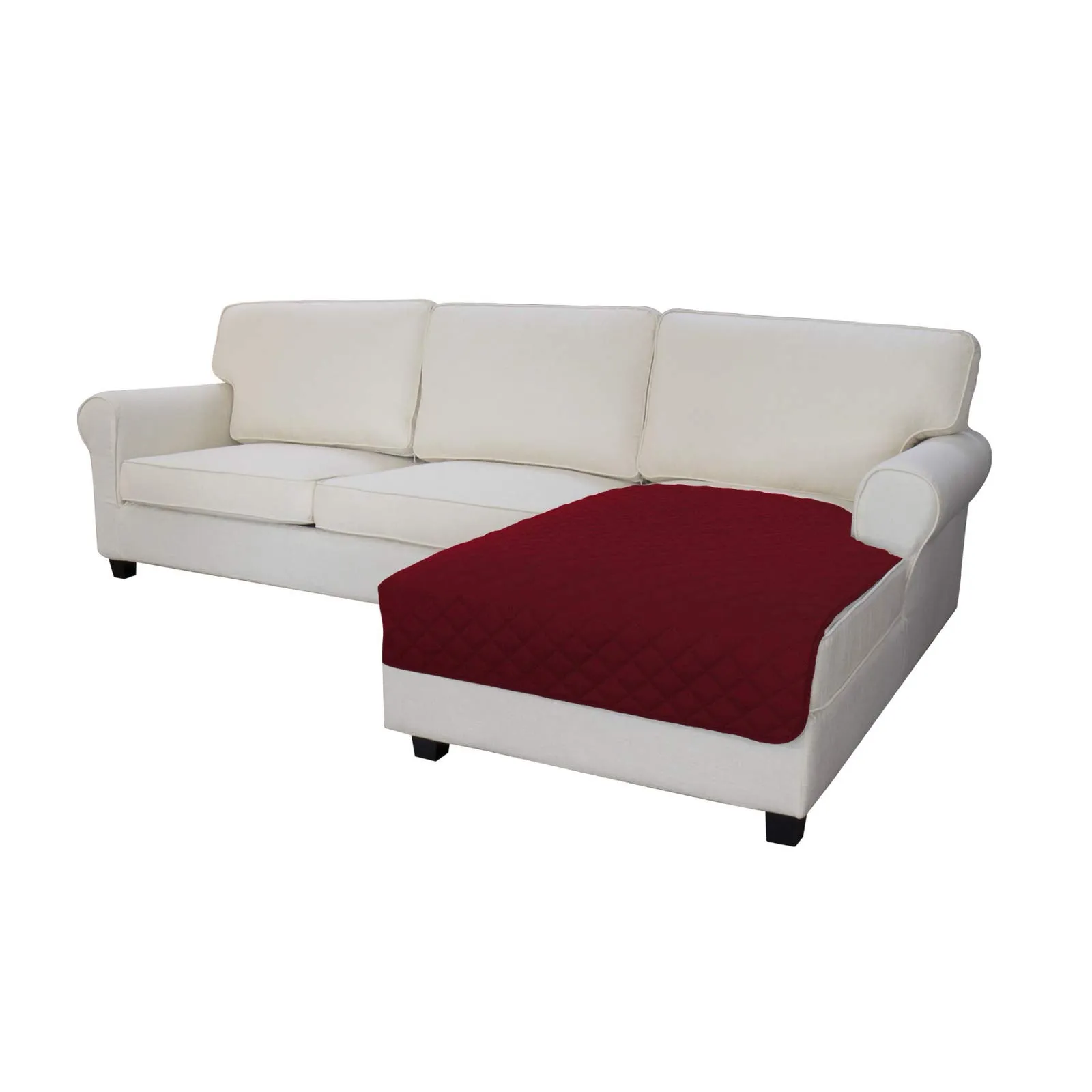 Easy-Going Fodera per divano a forma di L, 106,7 x 172,7 cm, rettangolare, reversibile, rosso - immagine 1