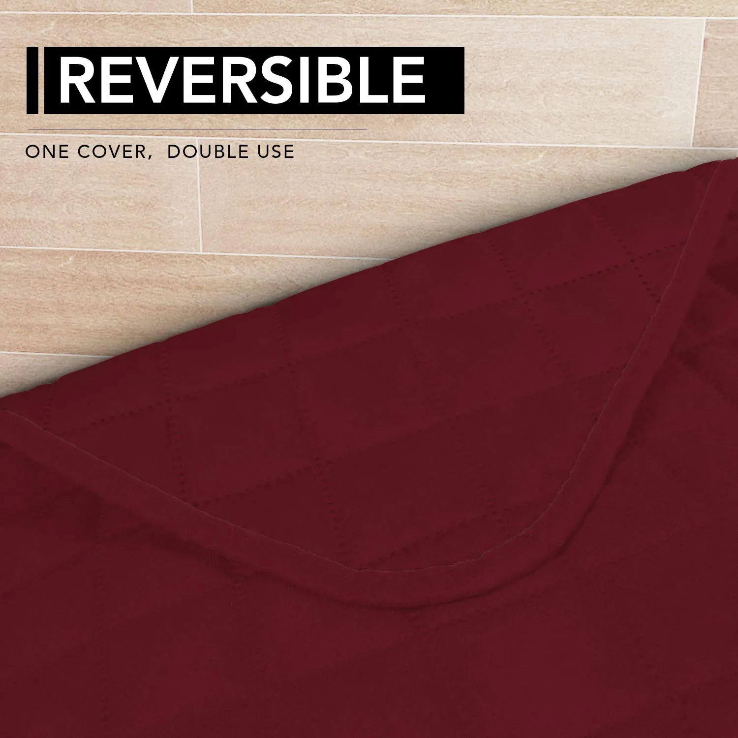 Easy-Going Fodera per divano a forma di L, 106,7 x 172,7 cm, rettangolare, reversibile, rosso - immagine 4