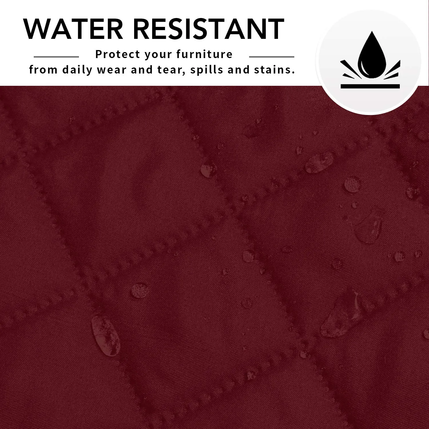 Easy-Going Fodera per divano a forma di L, 106,7 x 172,7 cm, rettangolare, reversibile, rosso - immagine 5