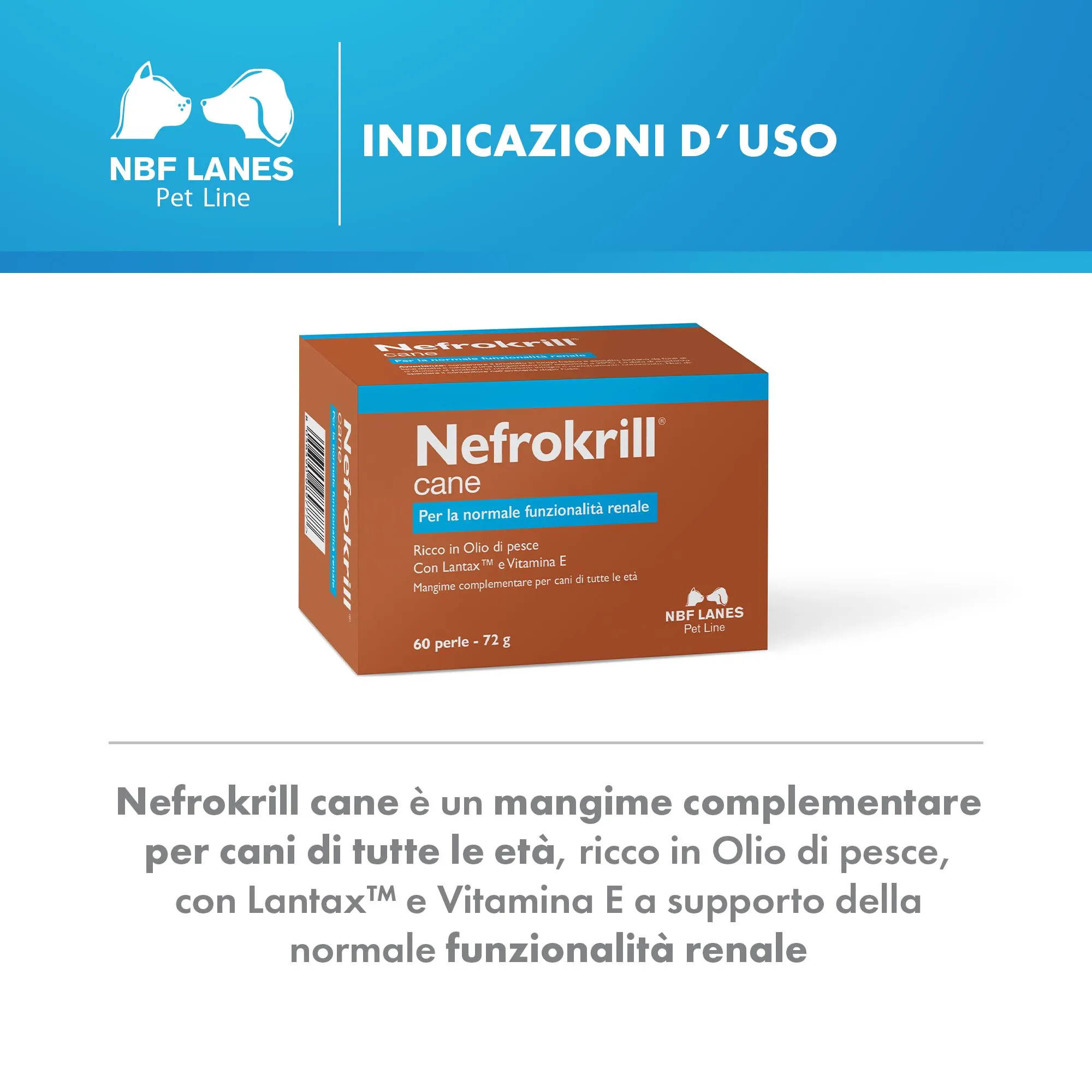 NBF Lanes Nefrokrill Cane, 60 Perle Softgel - immagine 3