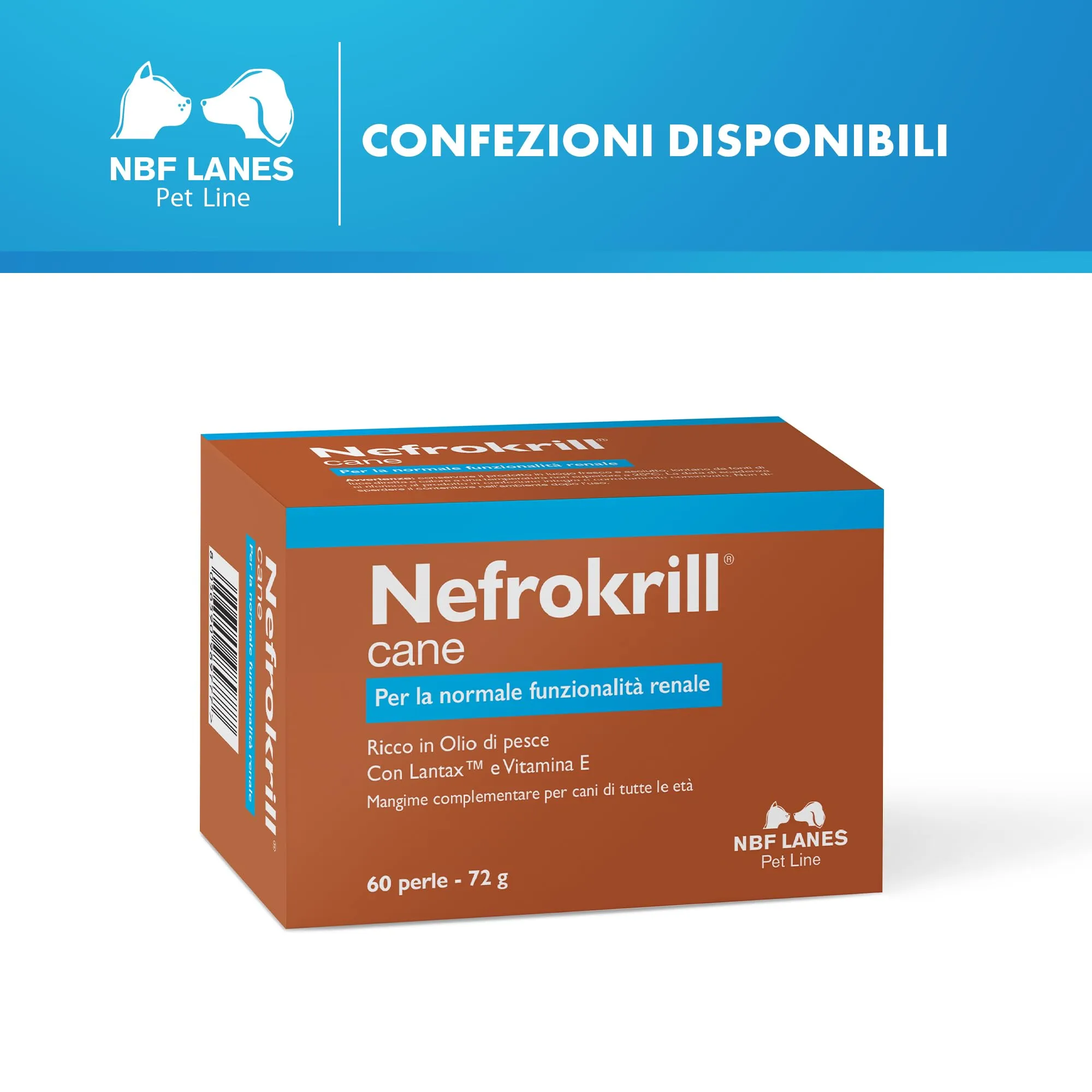 NBF Lanes Nefrokrill Cane, 60 Perle Softgel - immagine 6