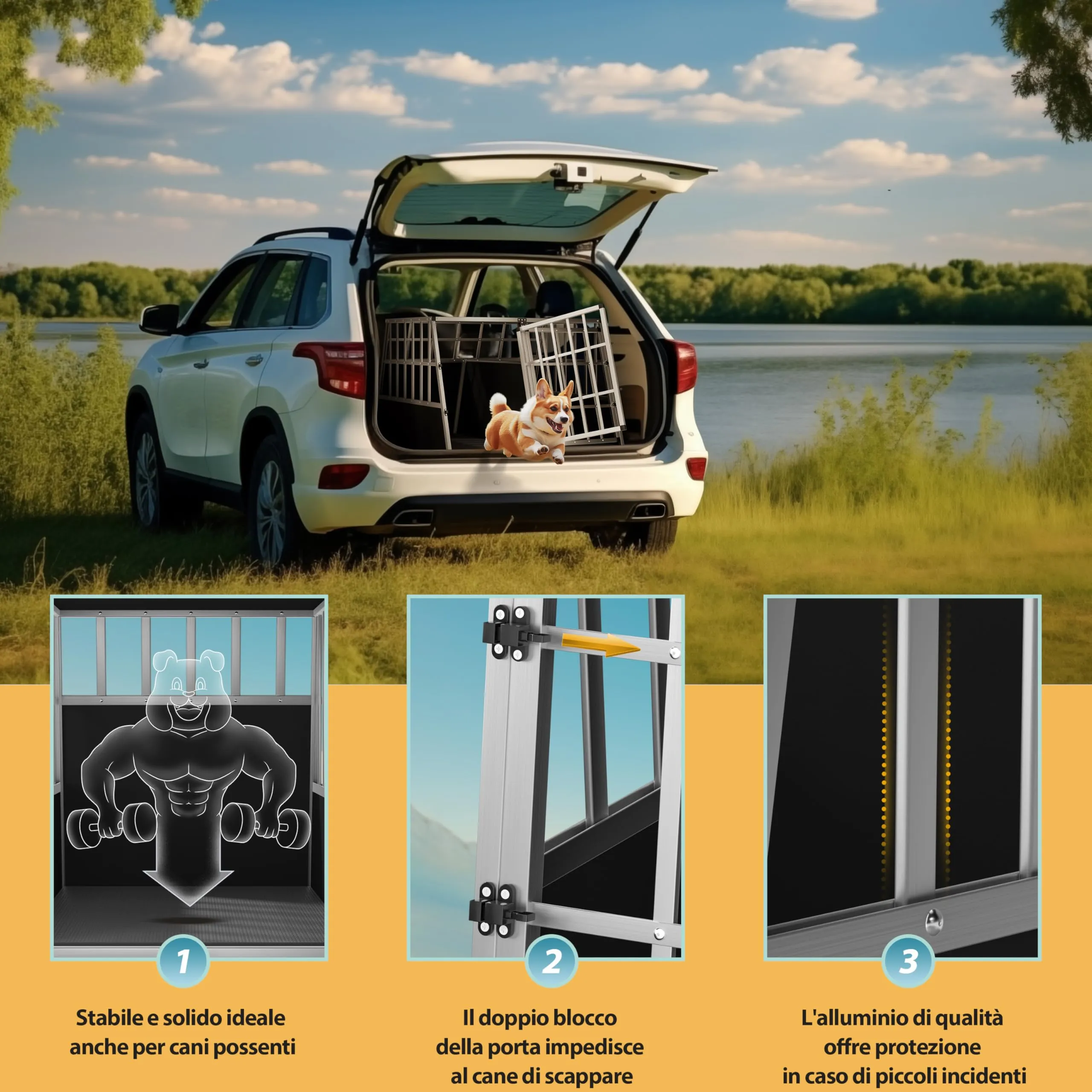 Cadoca Trasportino Cani XXL 97x90x70cm - immagine 5