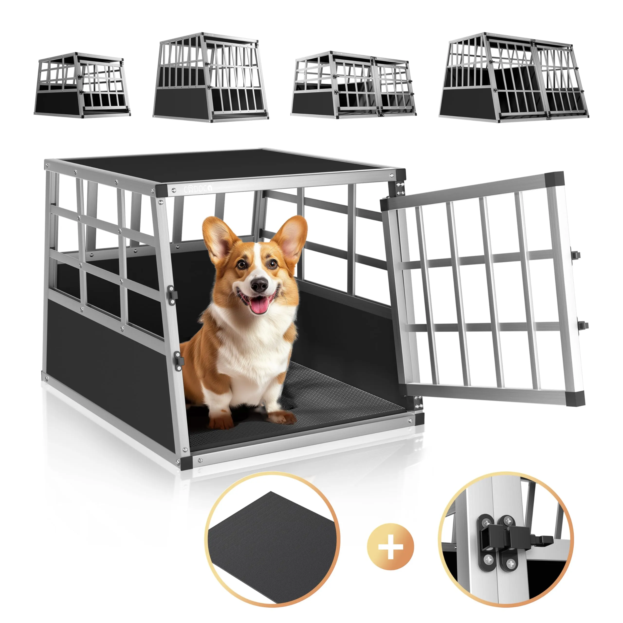 Cadoca Trasportino Cani 54x70x51cm Alluminio Impermeabile Richiudibile - immagine 2