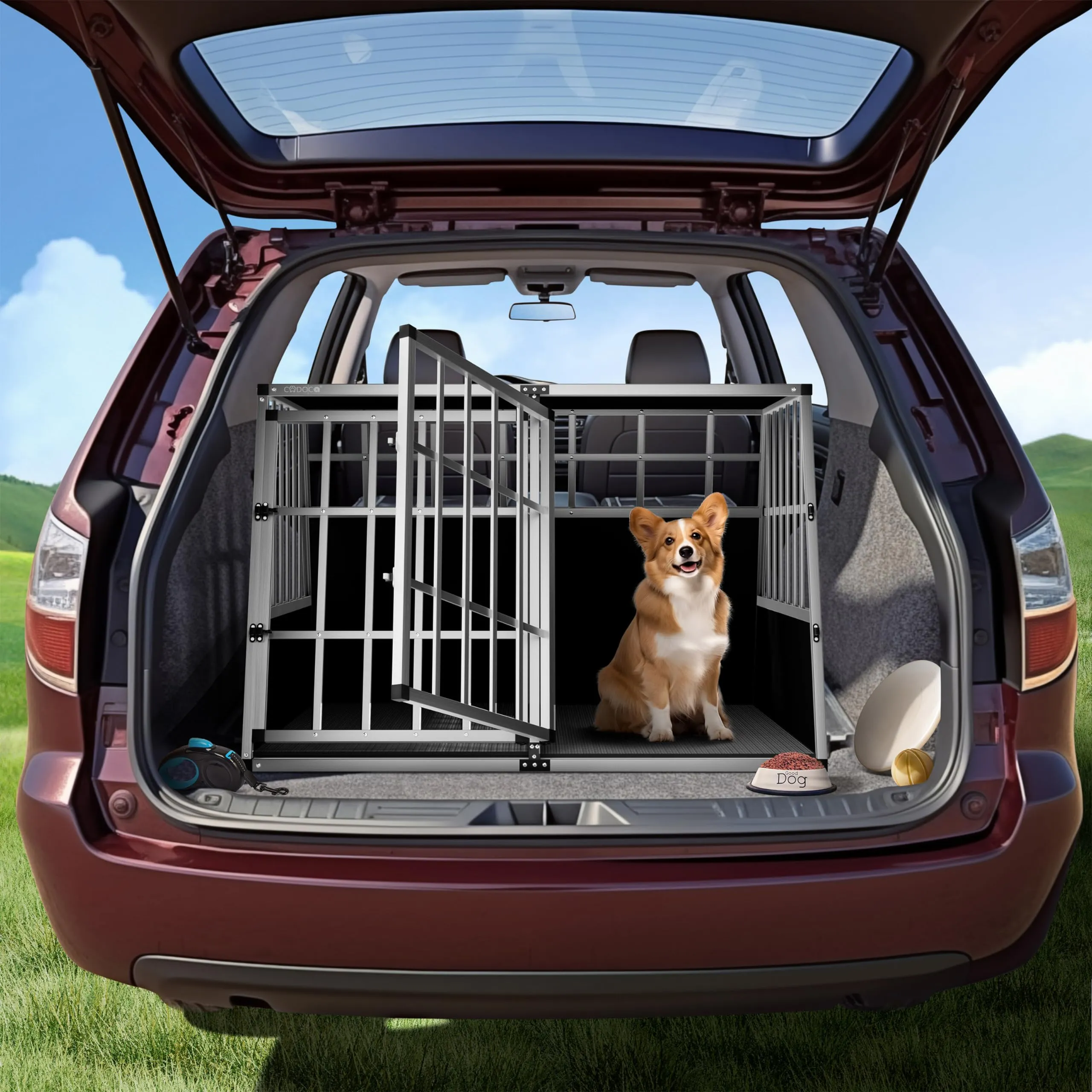Cadoca Trasportino Cani 54x70x51cm Alluminio Impermeabile Richiudibile - immagine 8