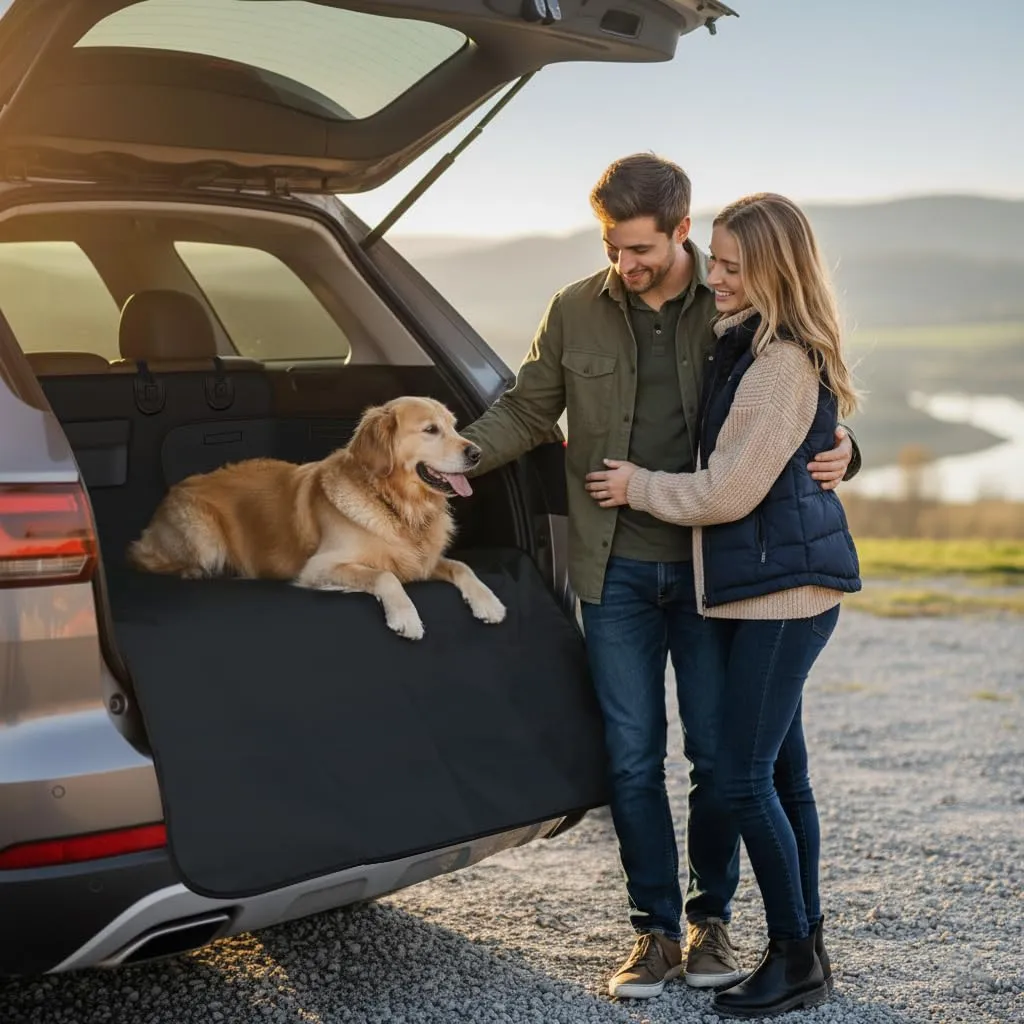 Alfheim Copertura Bagagliaio Universale per Cani, Tessuto Oxford, 185x105x37cm, Grigio - immagine 5
