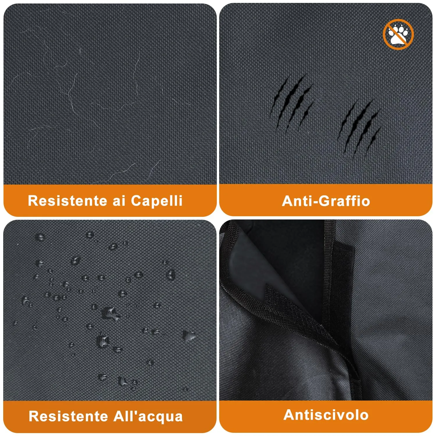 Alfheim Copertura Bagagliaio Universale per Cani, Tessuto Oxford, 185x105x37cm, Grigio - immagine 6