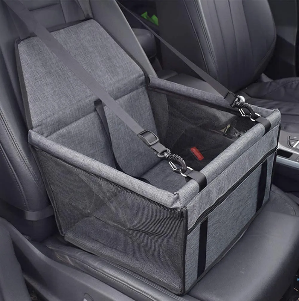 Wodondog Seggiolino Auto per Cane di Piccola e Media Taglia con Cintura di Sicurezza, Grigio - immagine 1