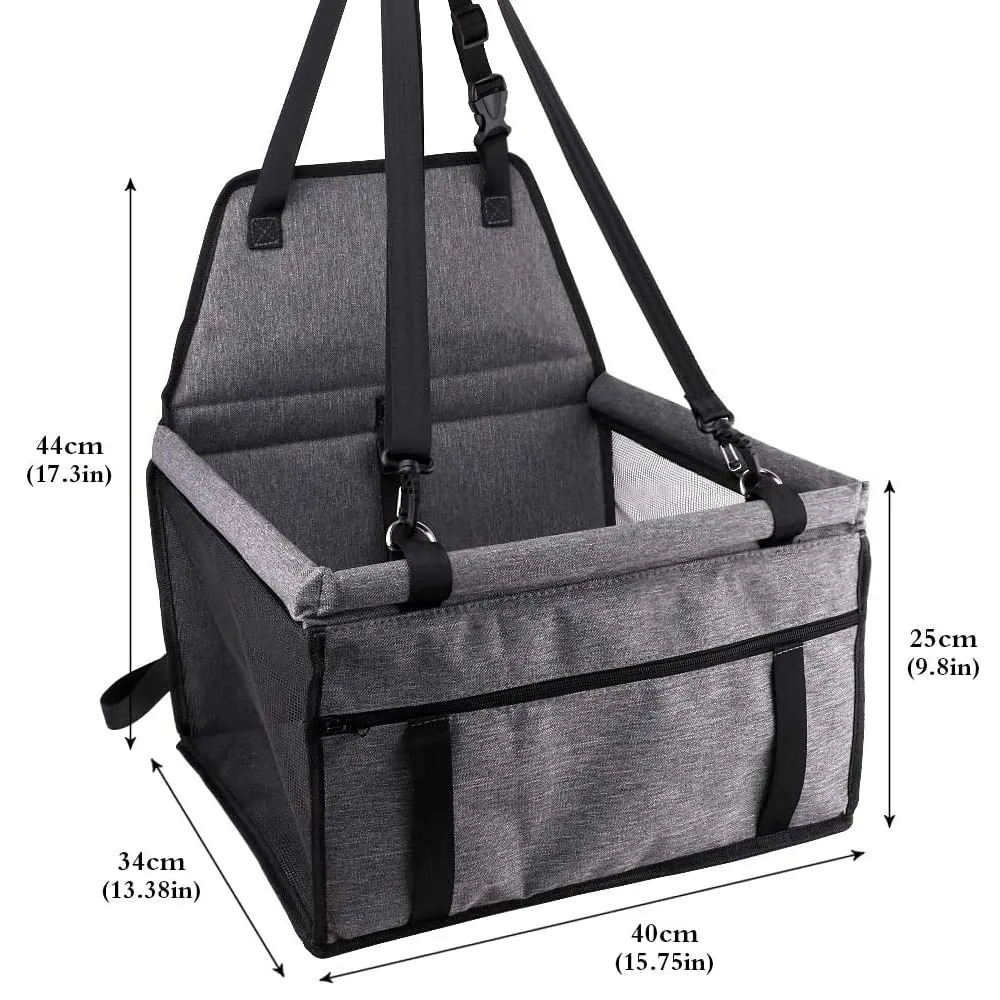 Wodondog Seggiolino Auto per Cane di Piccola e Media Taglia con Cintura di Sicurezza, Grigio - immagine 3