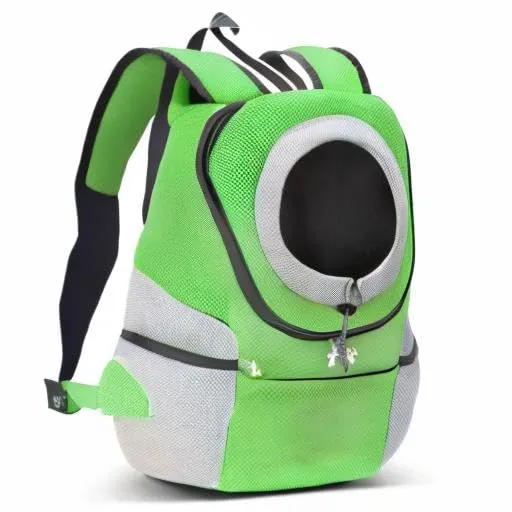 ALLSOPETS Zaino Trasportino Regolabile per Cani e Gatti, Verde Muschio, L - immagine 8