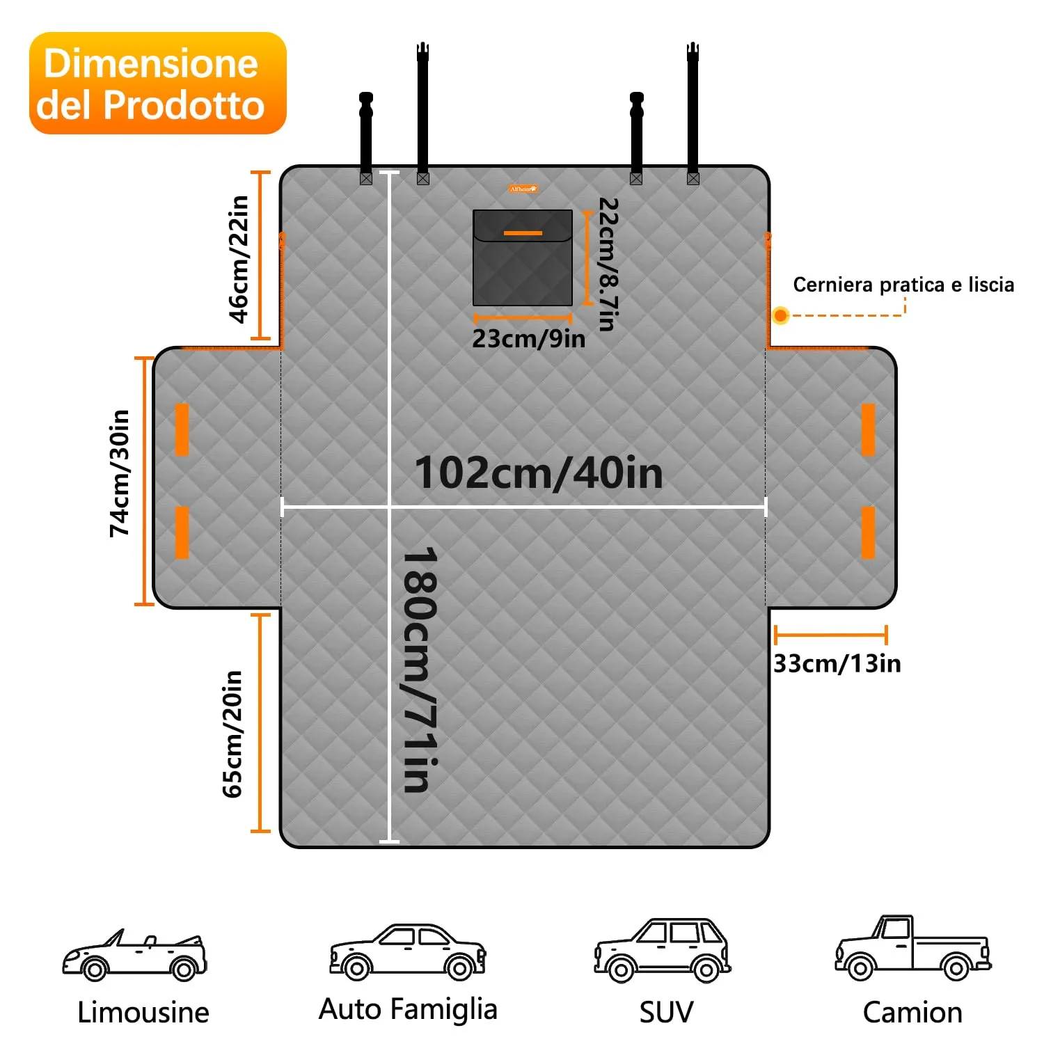 Alfheim Telo Protezione Impermeabile per Cani in Auto - immagine 4