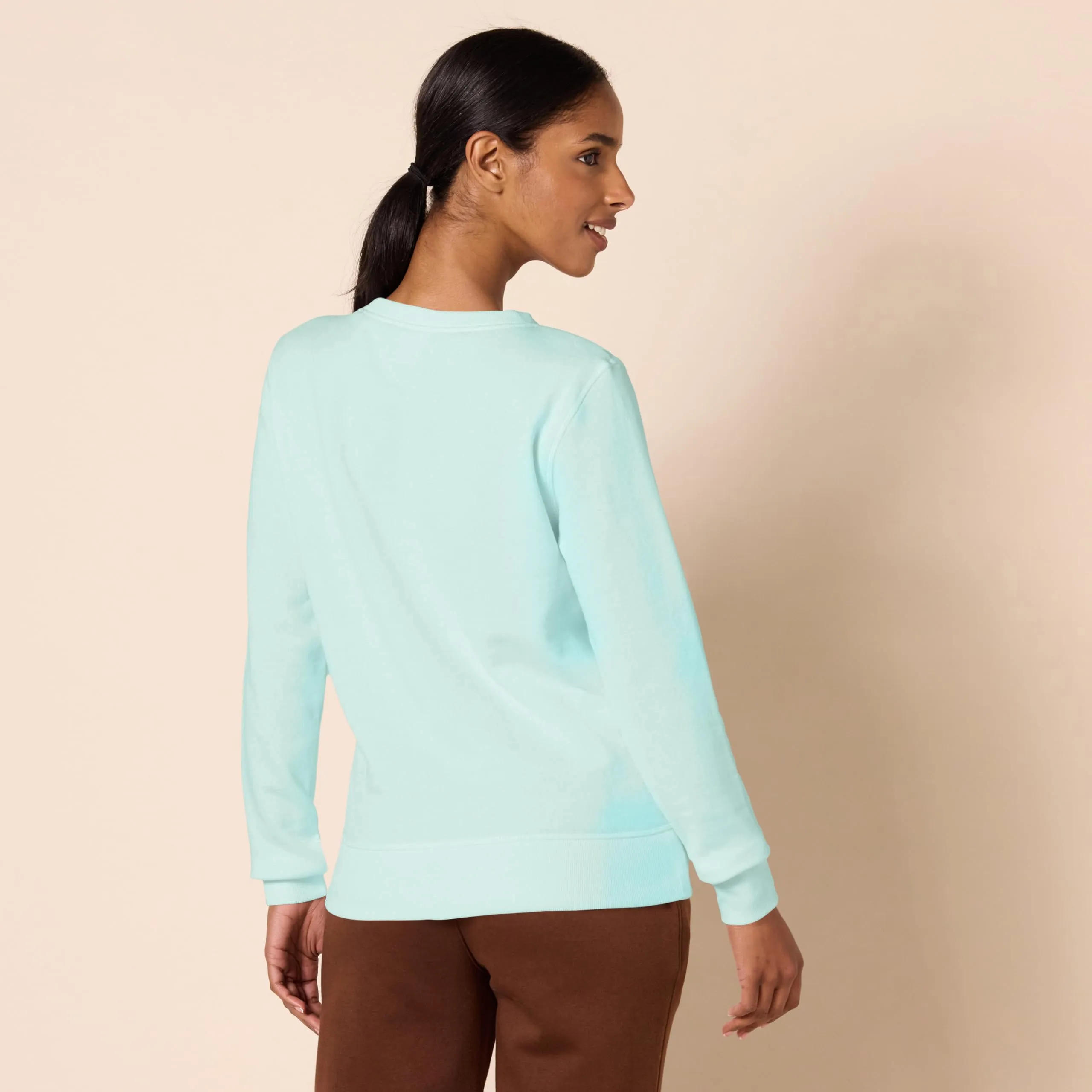 Amazon Essentials Felpa in Pile Girocollo Donna, Blu Acqua, L - immagine 2