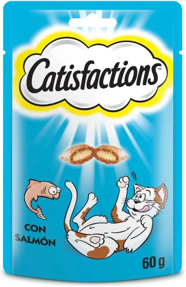 Catisfactions Snack per Gatto, Salmone, 6 x 60 g - immagine 4