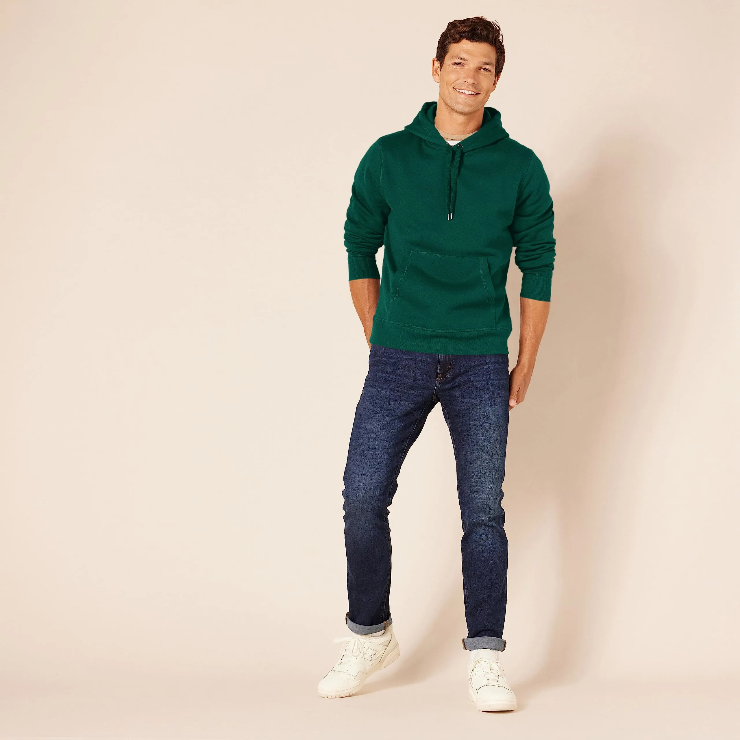 Amazon Essentials Felpa con Cappuccio Uomo, Verde Bosco, XXL - immagine 4