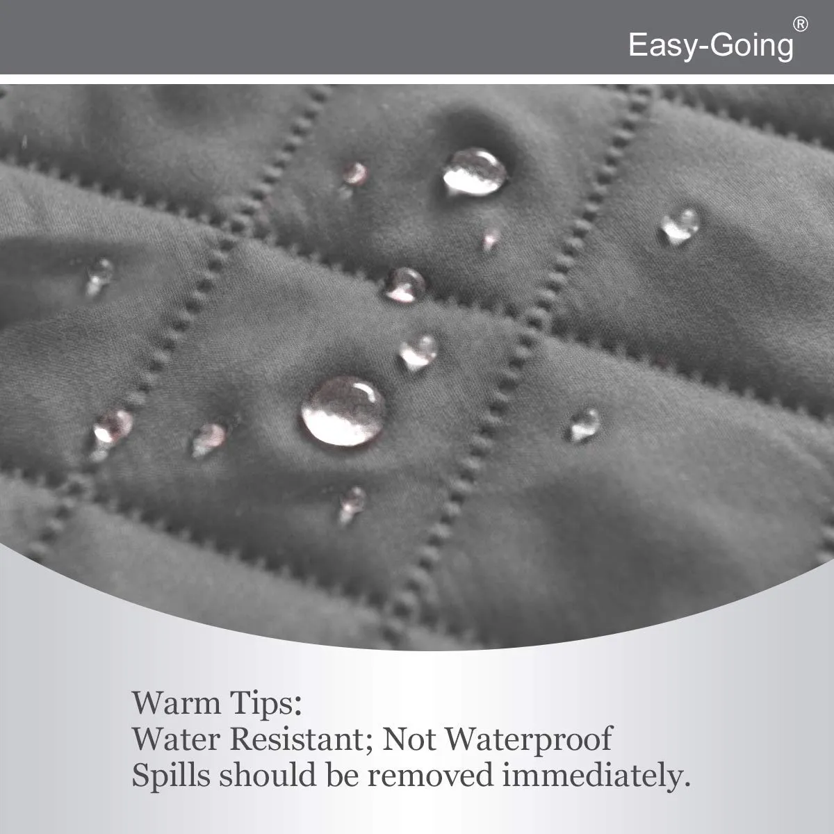 Easy-Going Copridivano Reversibile 4 Posti Impermeabile XXL, Grigio/Grigio - immagine 4