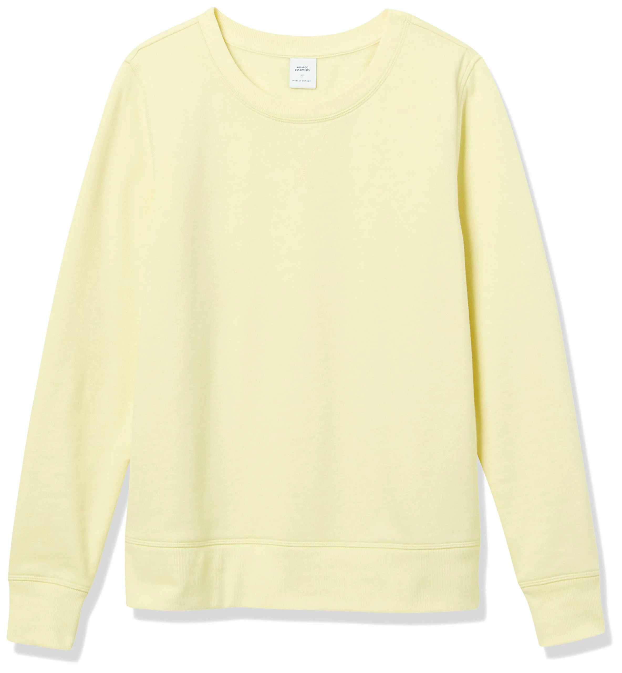 Amazon Essentials Felpa Girocollo da Donna in Pile di Spugna Francese, Giallo Chiaro, XL - immagine 8