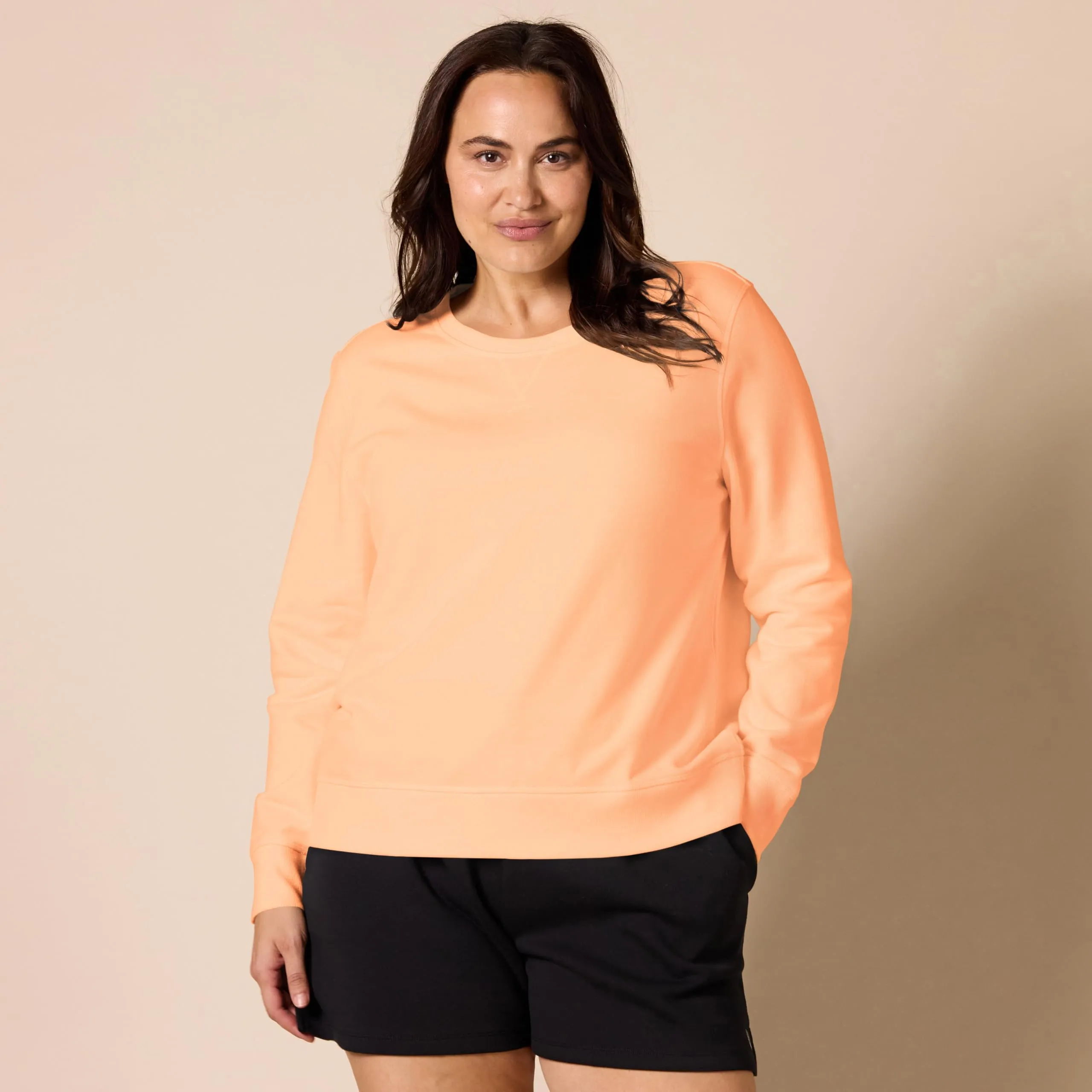 Amazon Essentials Felpa in Pile Girocollo Donna, Arancio Melone, XS - immagine 6