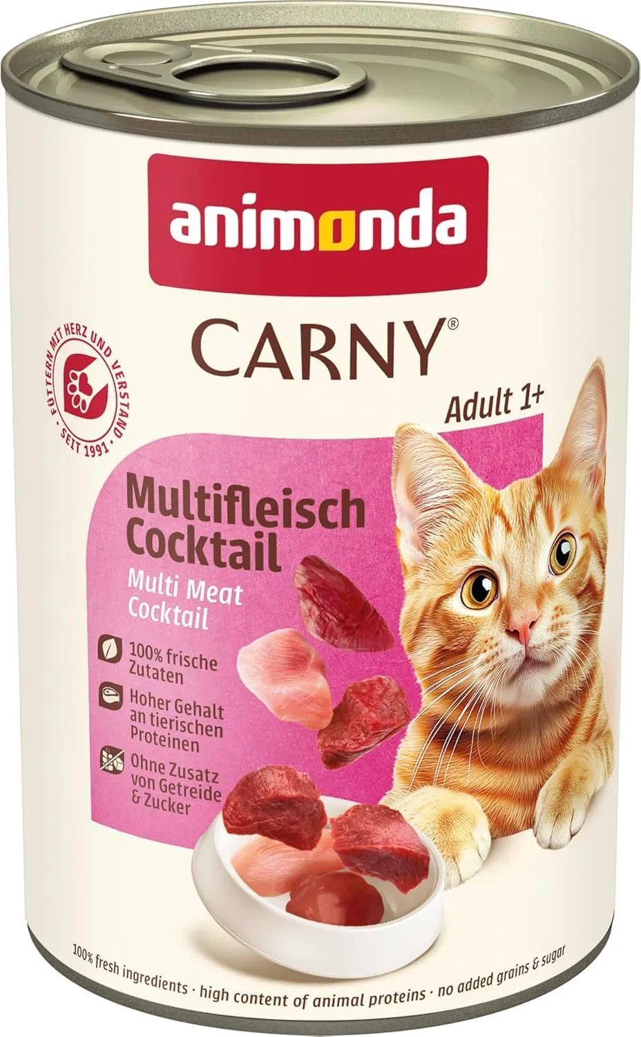 animonda Carny Adult Cibo Umido per Gatti, Cocktail Multi-carne, 6 x 400 g - immagine 1