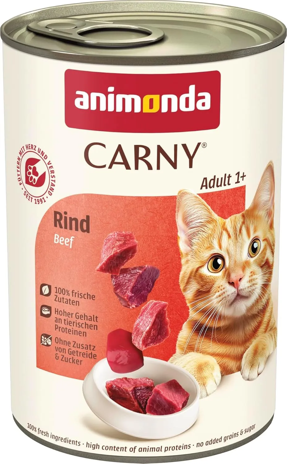animonda Carny Adult Cibo Umido per Gatti Manzo 6 x 400 g - immagine 1