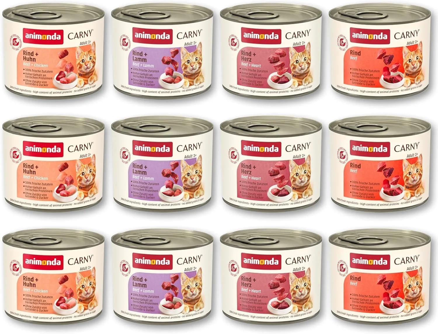 animonda Carny Adult Cibo Umido per Gatti Varietà Cuore 12 x 200 g - immagine 1