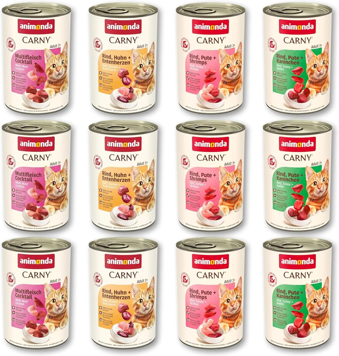 Animonda Carny Adult Cibo Umido per Gatti Varietà Forte 12 x 400 g - immagine 1