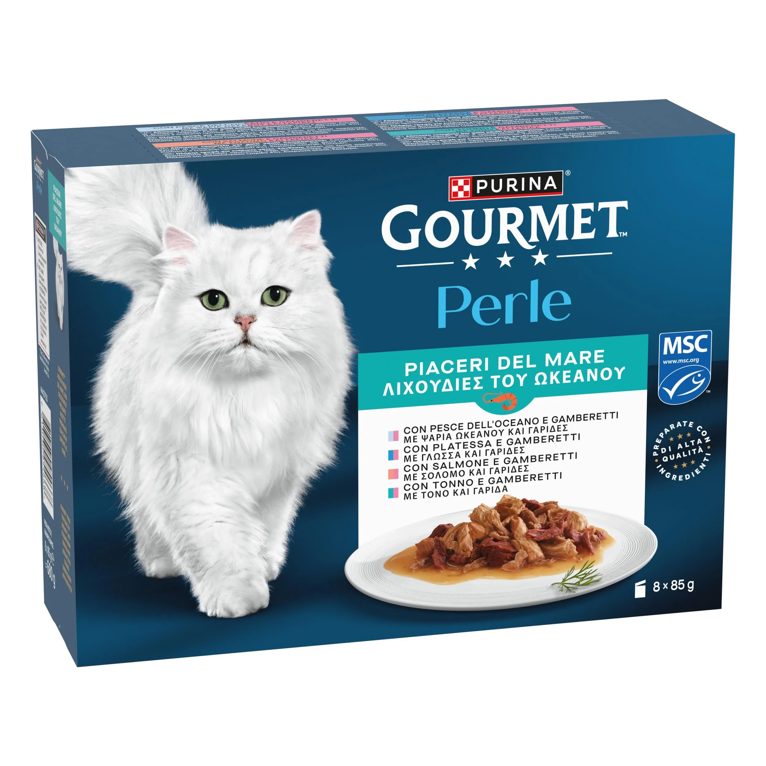 Gourmet Perle Piaceri del Mare, Cibo Umido per Gatti Adulti, 80 Buste da 85g - immagine 4