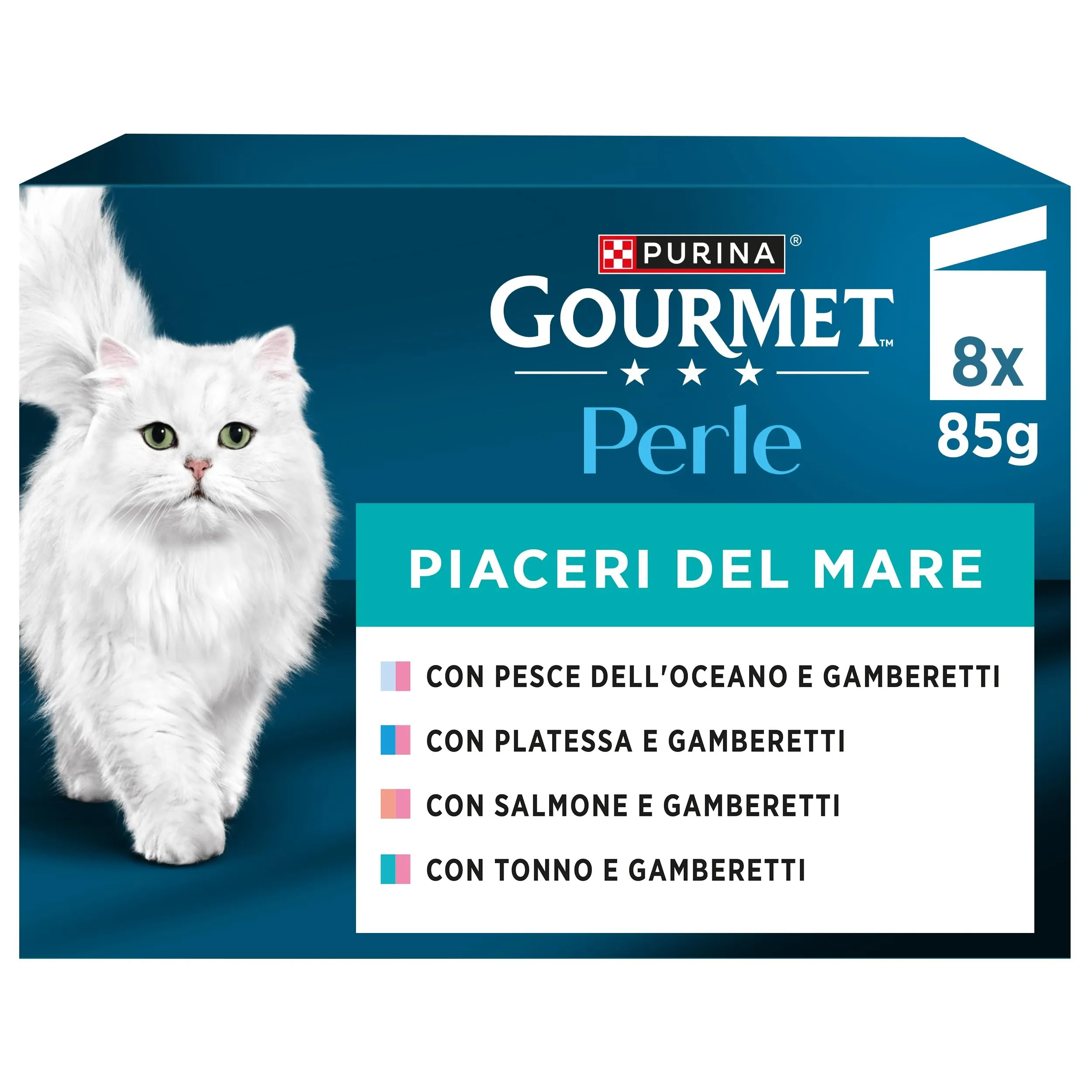 Gourmet Perle Piaceri del Mare, Cibo Umido per Gatti Adulti, 80 Buste da 85g - immagine 5