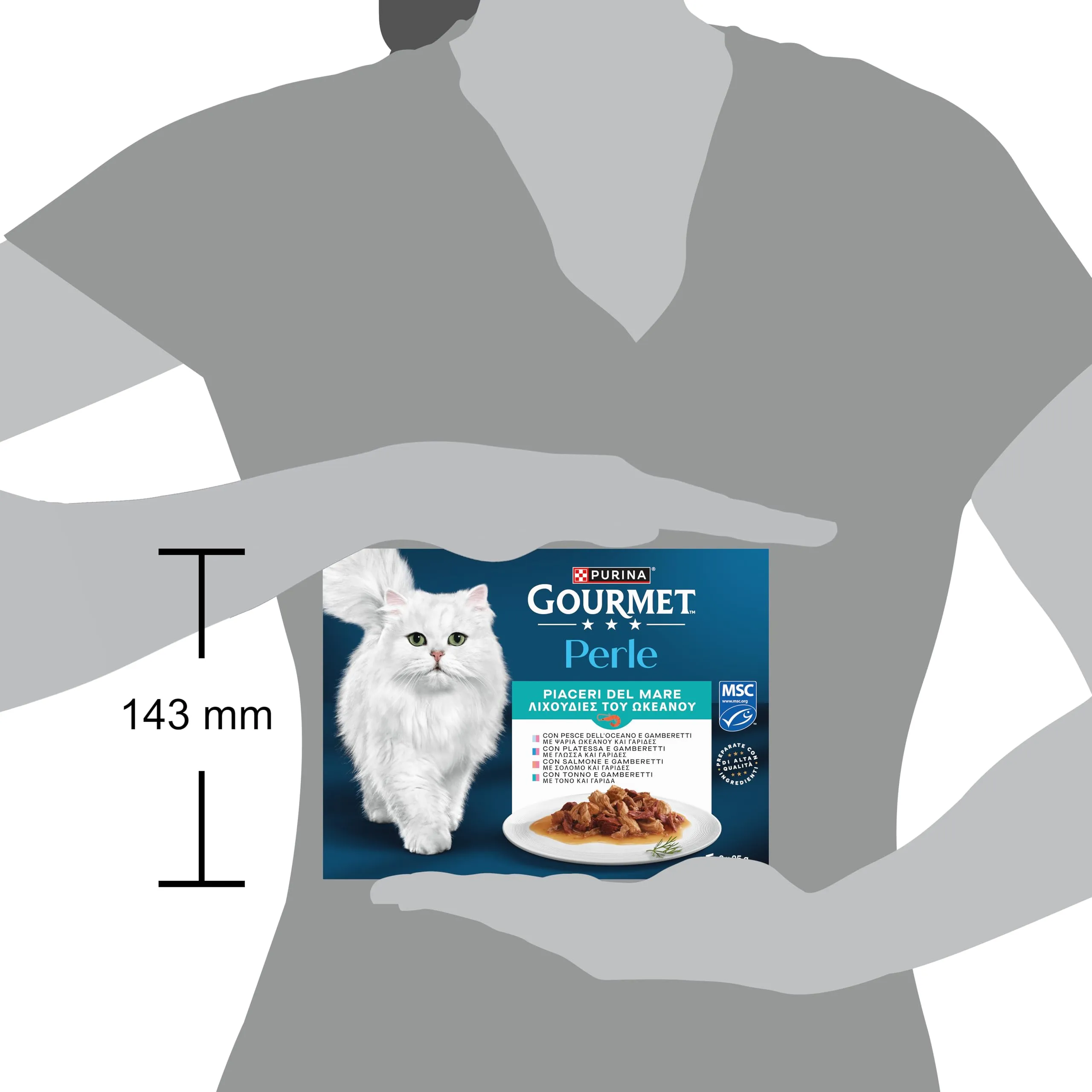 Gourmet Perle Piaceri del Mare, Cibo Umido per Gatti Adulti, 80 Buste da 85g - immagine 6