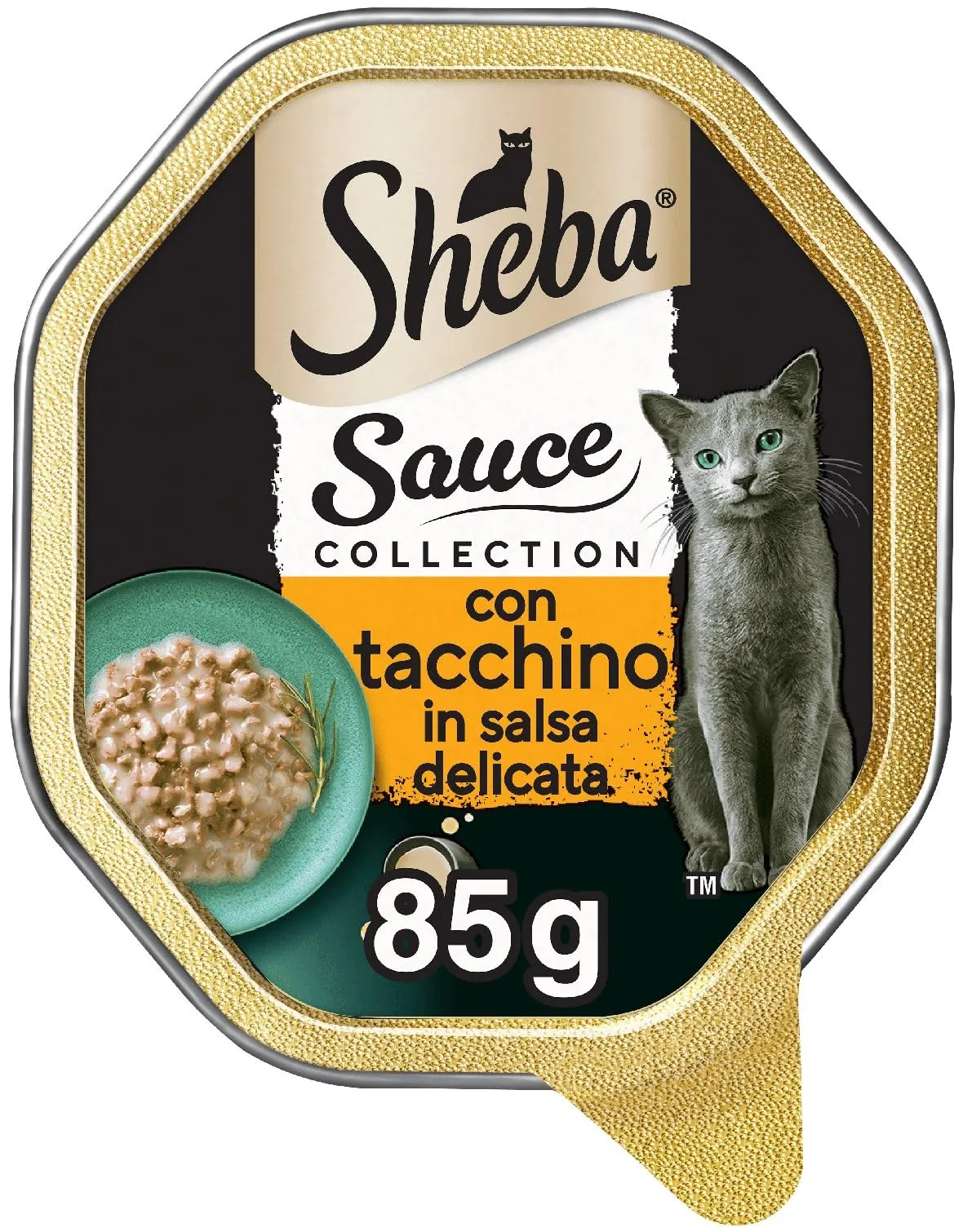 Sheba Sauce Collection Salsa, Cibo per Gatto con Tacchino in Salsa Delicata, 85 g, 22 Vaschette - immagine 1