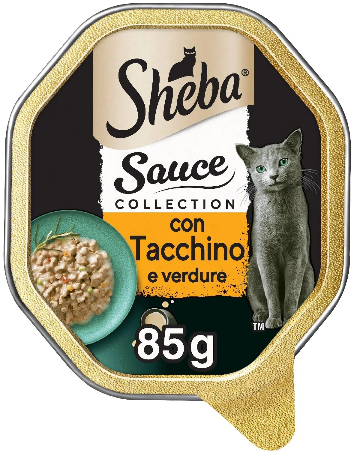 Sheba Sauce Collection, Cibo per Gatto con Tacchino e Verdure in Salsa Delicata, 85 g - 22 Vaschette - immagine 1