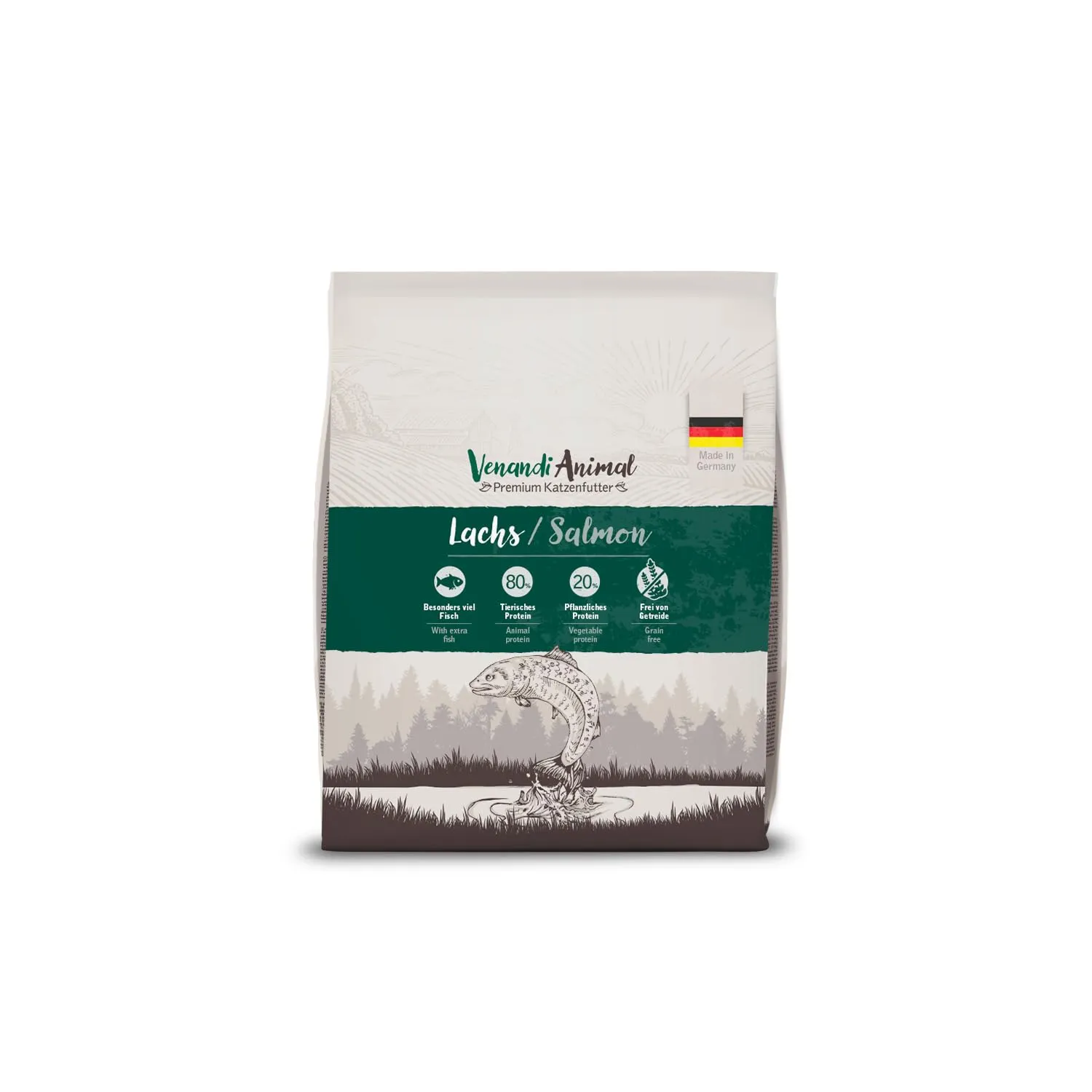 VenandiAnimal Salmone Mangime Secco Senza Cereali, 300 g - immagine 1