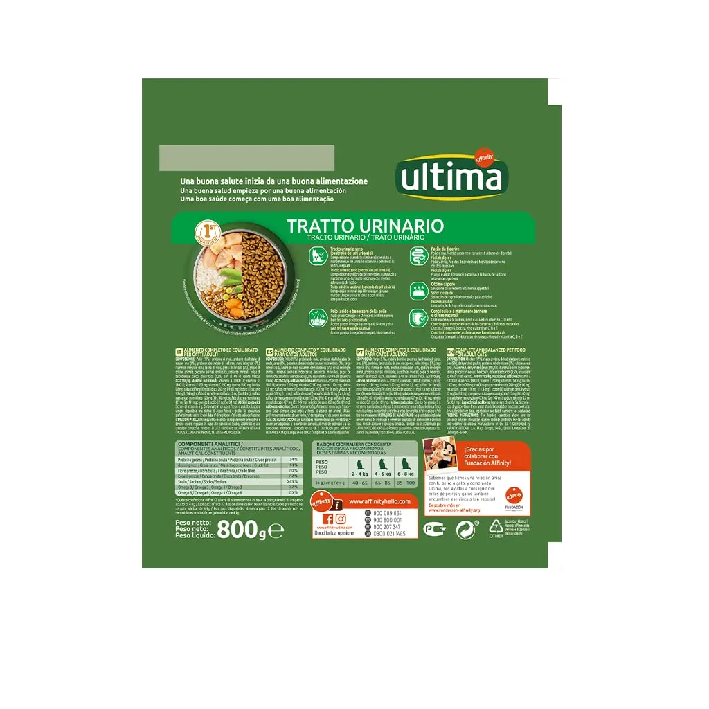 Ultima Tratto Urinario Pollo Crocchette per Gatti 8 x 800g (6,4kg) - immagine 4