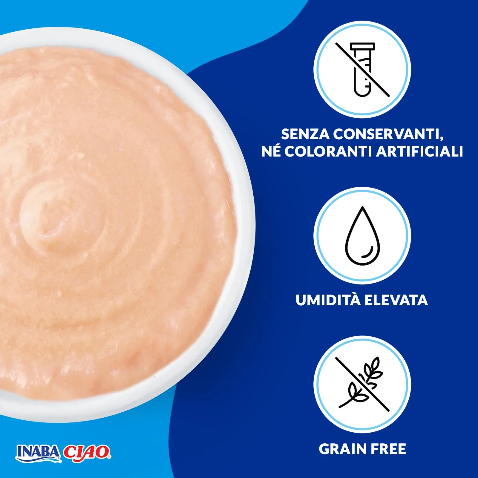 Inaba Ciao Bisque Cibo Umido per Gatti al Tonno e Salmone, 12x40g - immagine 4
