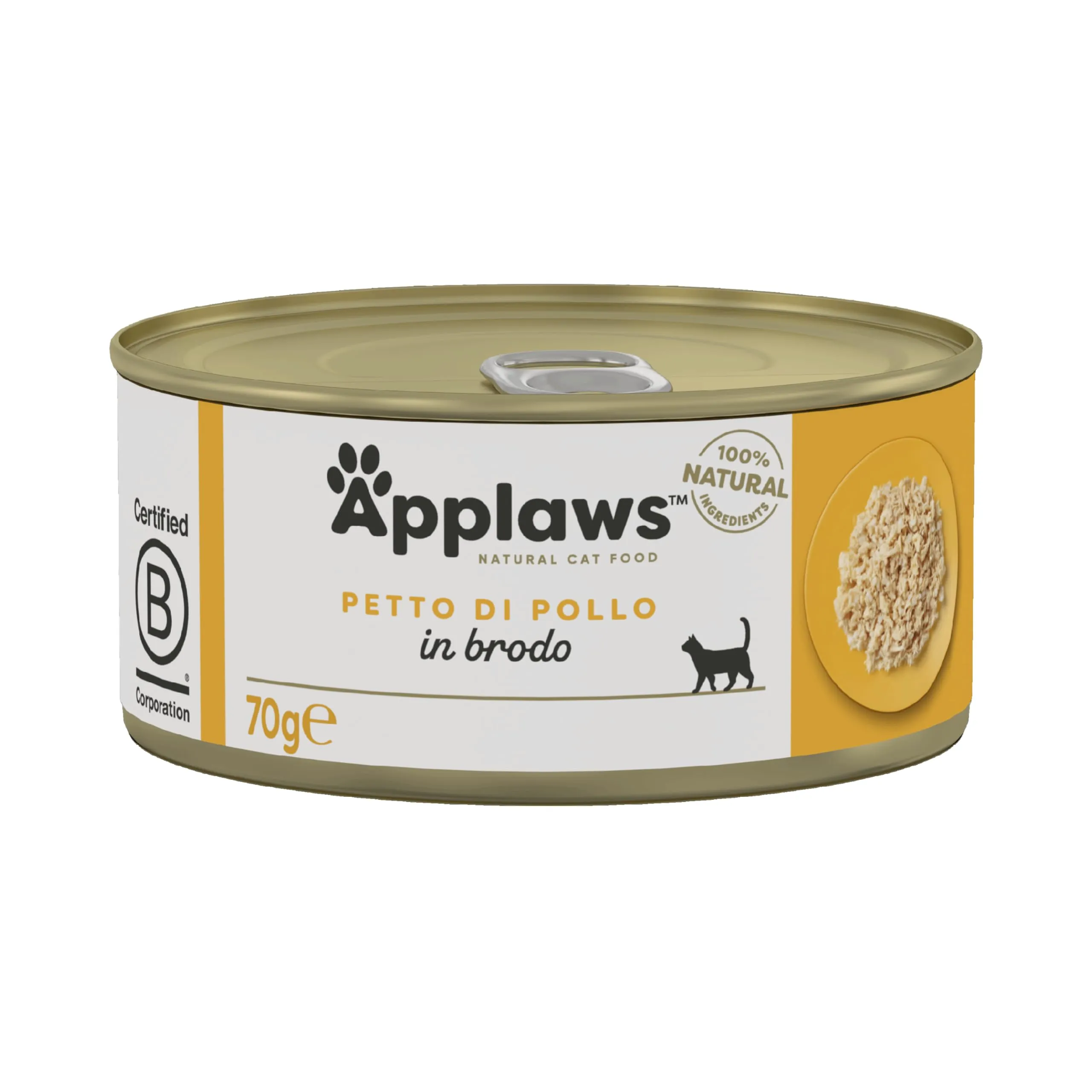 Applaws Petto di Pollo Cibo Umido per Gatti Adulti in Brodo, 24 x 70g - immagine 1