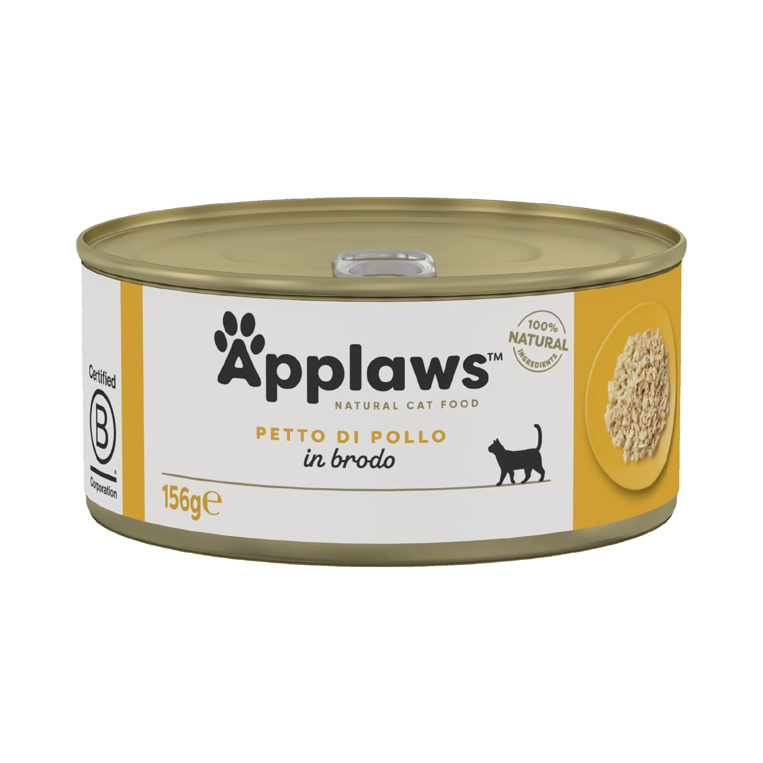 Applaws Cibo per Gatti Bagnato Naturale, Petto di Pollo in Brodo (24 x 156g) - immagine 1