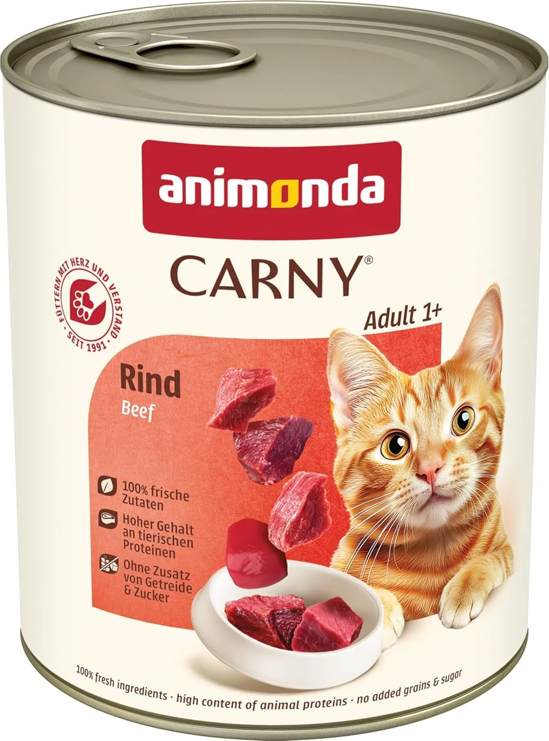 animonda Carny Adult Cibo Umido per Gatti Manzo 6 x 800 g - immagine 1