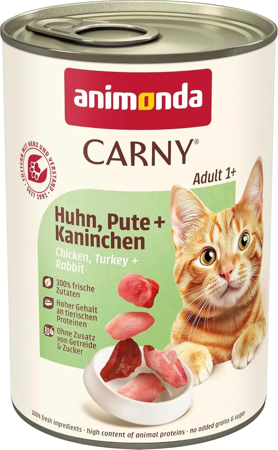 animonda Carny Adult Cibo Umido per Gatti Pollo, Tacchino e Coniglio 6 x 400 g - immagine 1