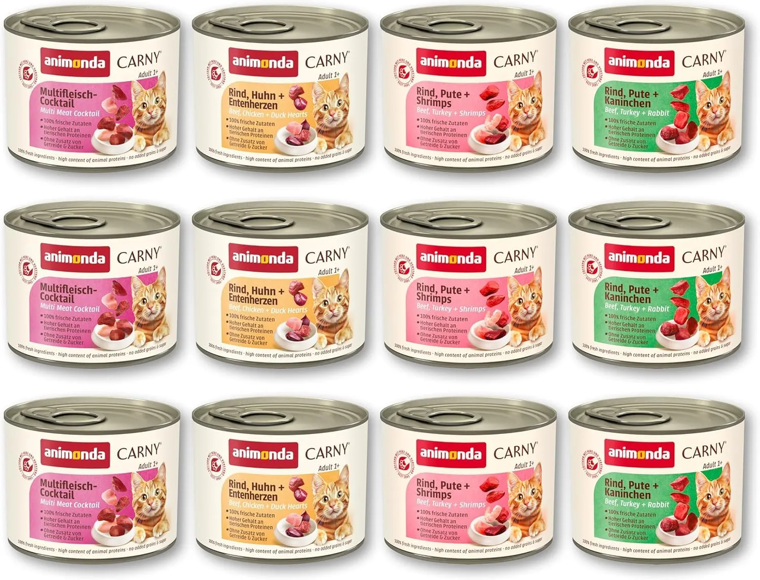 animonda Carny Adult Cibo Umido per Gatti, Varietà Forte 12 x 200 g - immagine 1