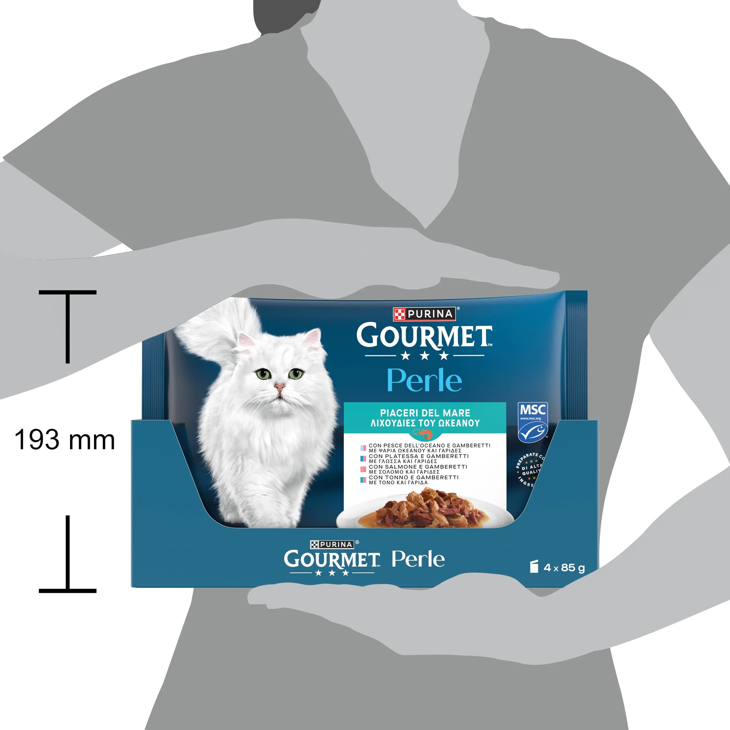 Purina Gourmet Perle Cibo Umido per Gatti con Salmone, Tonno e Pesce, 12 unità - immagine 5