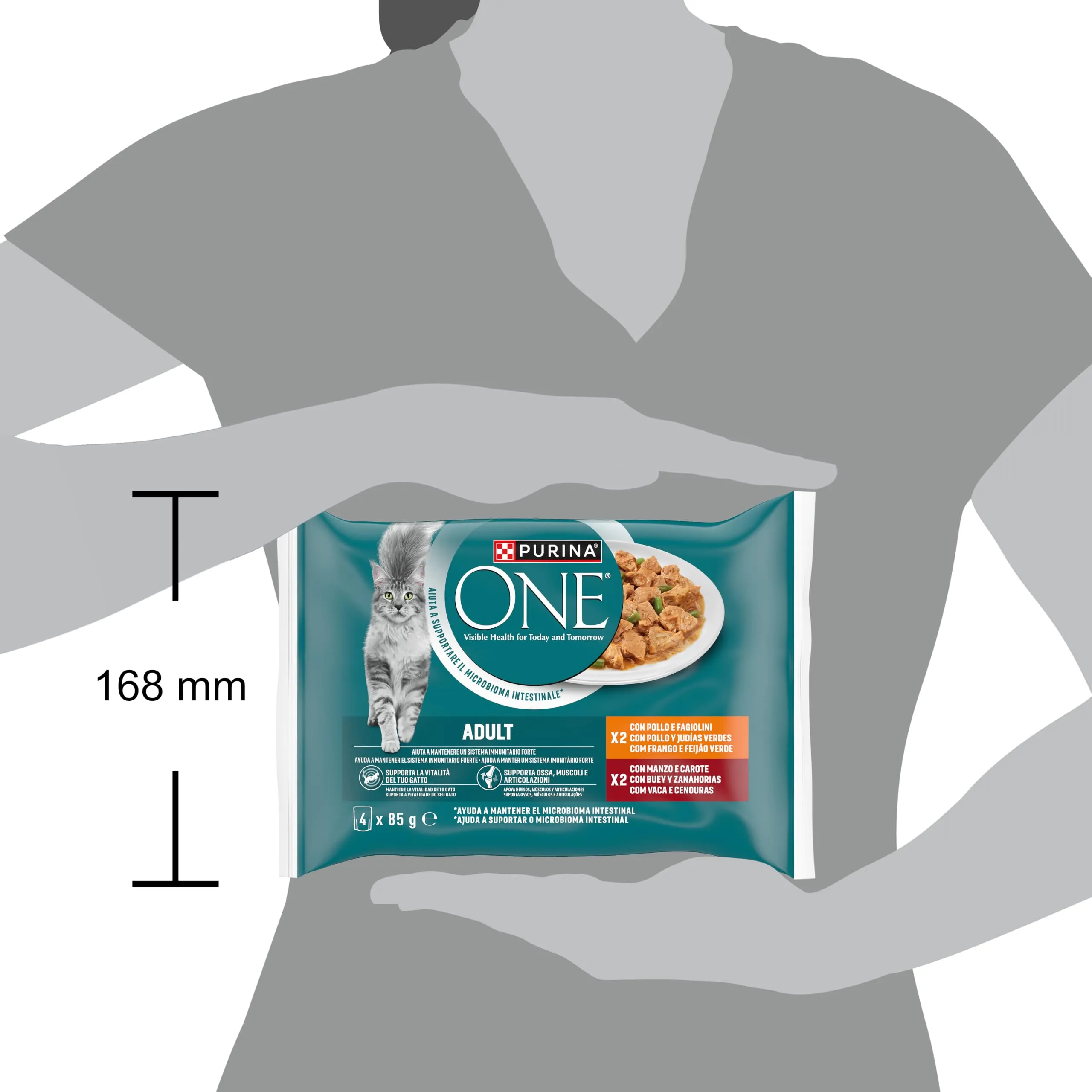 Purina ONE Adult Cibo Umido per Gatti, 48 Bustine da 85 g - immagine 3