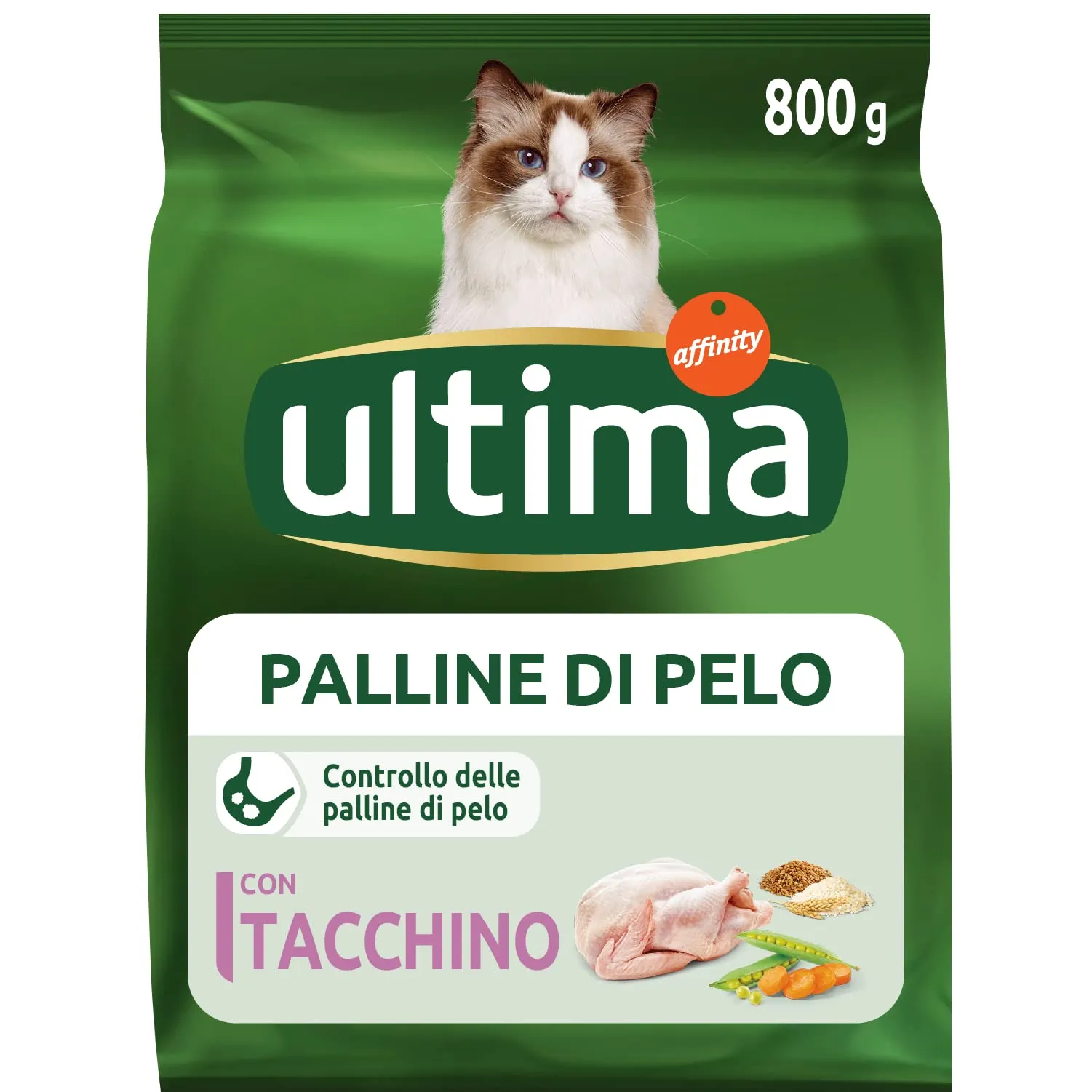 Ultima Palline di Pelo Tacchino Crocchette per Gatti 8 x 800g (6,4kg) - immagine 2