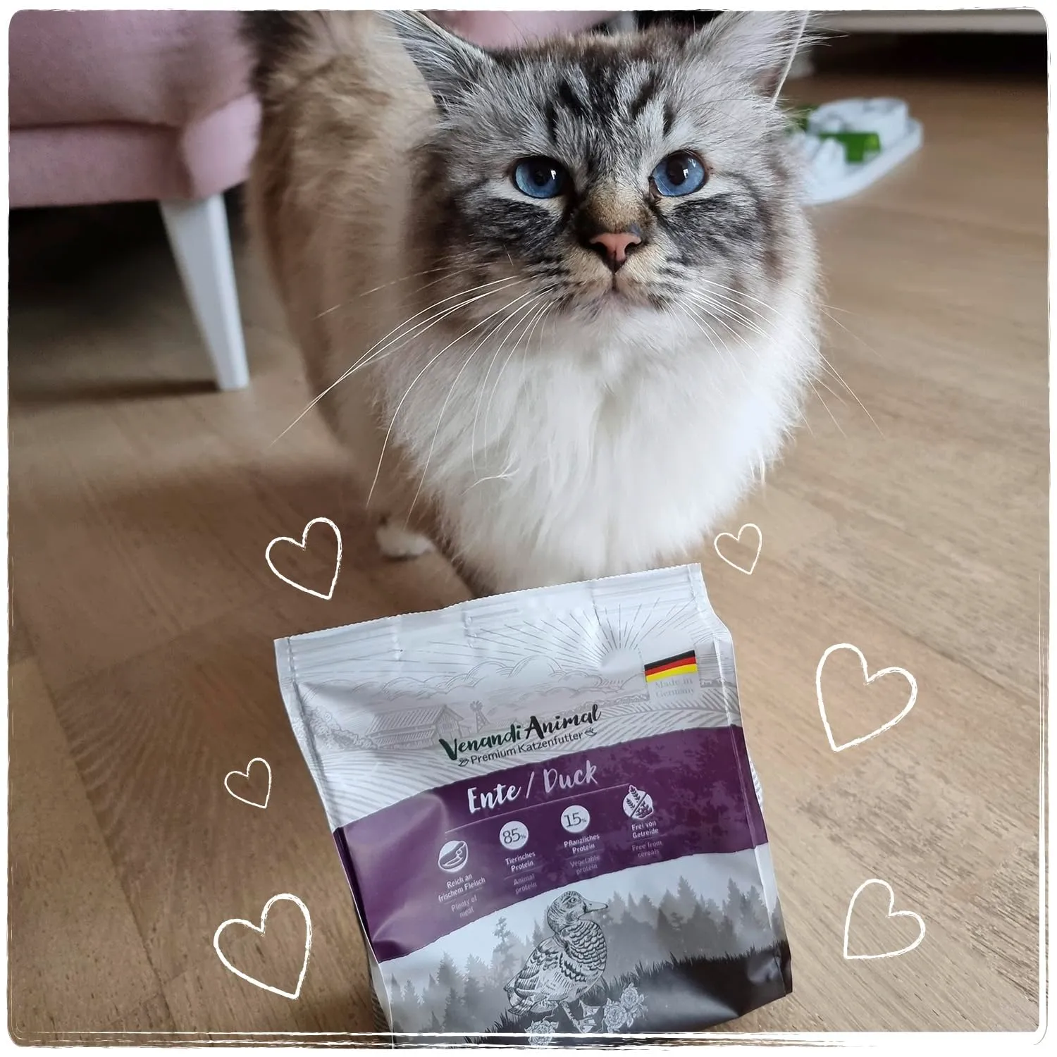 Venandi Animal Cibo secco per gatti premium all'anatra, senza cereali, 6,5 kg - immagine 7