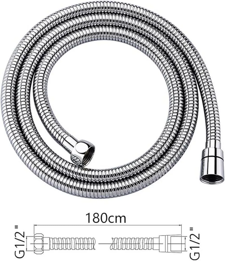 Grifema G851-18 Flessibile Doccia in Acciaio 1.8m, Cromo, Argento - immagine 2