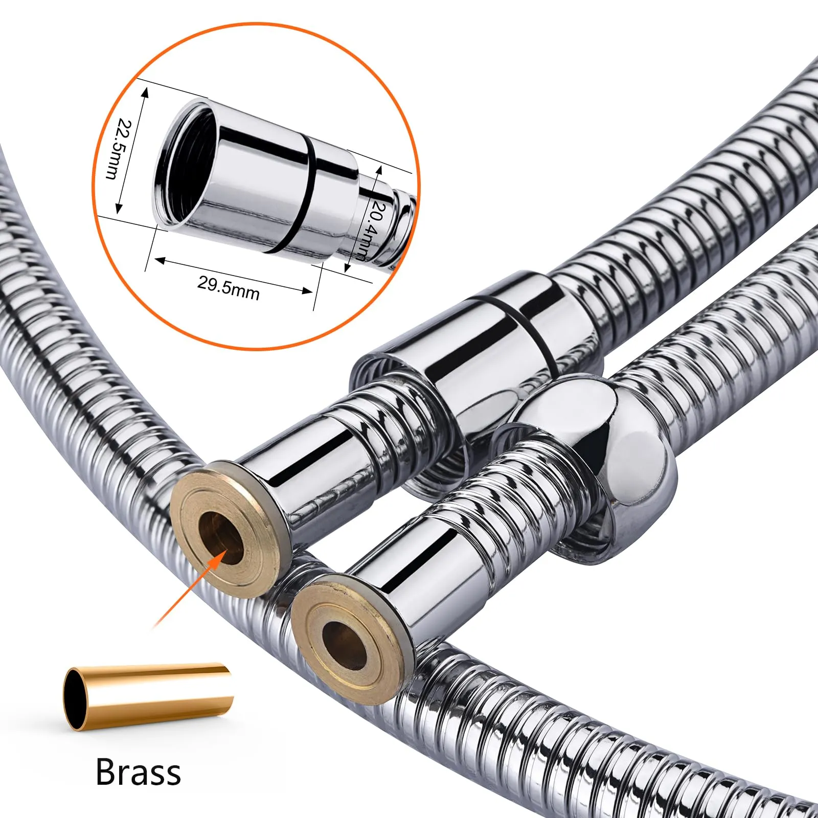 Grifema G851-18 Flessibile Doccia in Acciaio 1.8m, Cromo, Argento - immagine 3