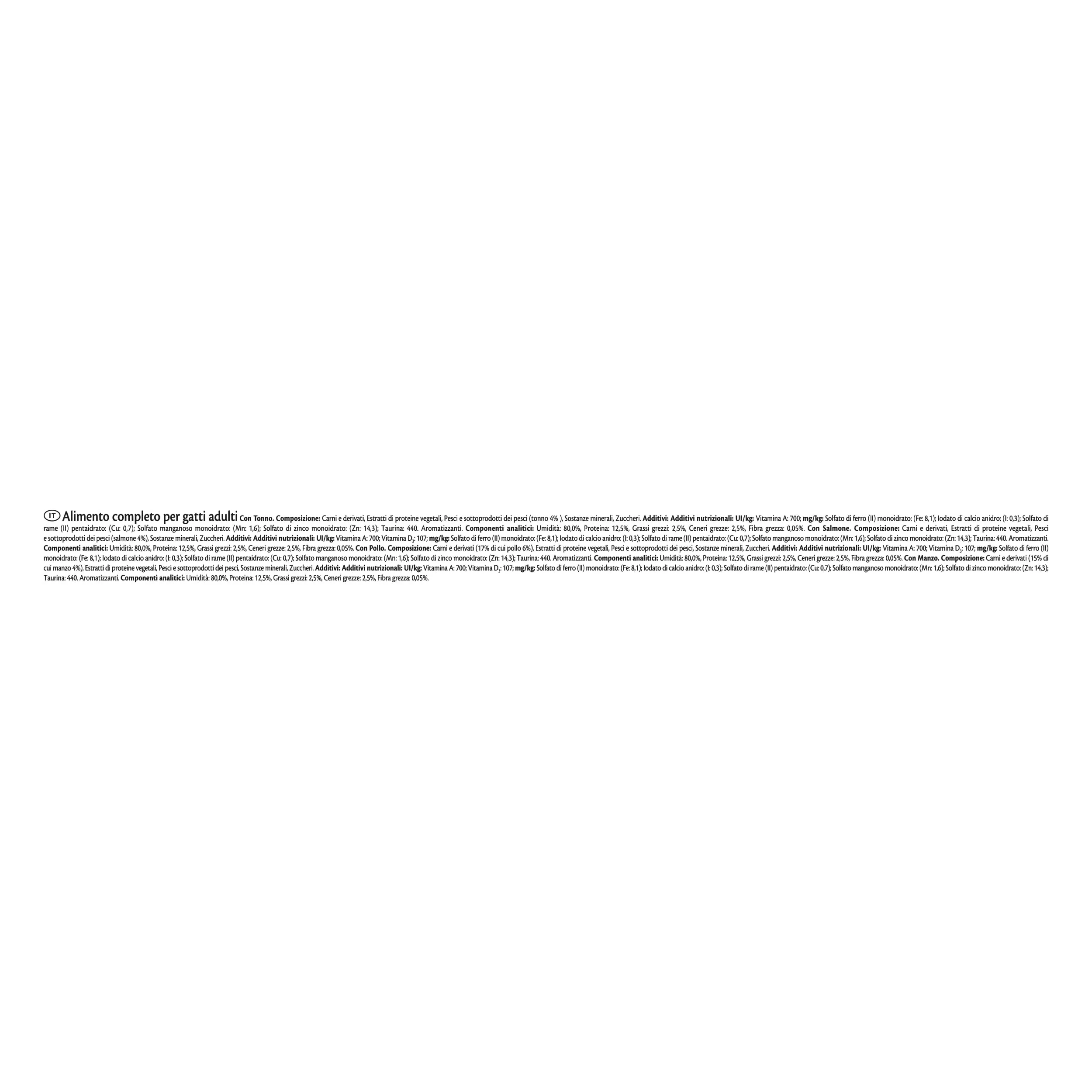 Gourmet Perle Cibo Umido Gatto Adulto, Filettini in Salsa con Manzo, Pollo, Salmone, Tonno, 96 Buste da 85 g - immagine 6