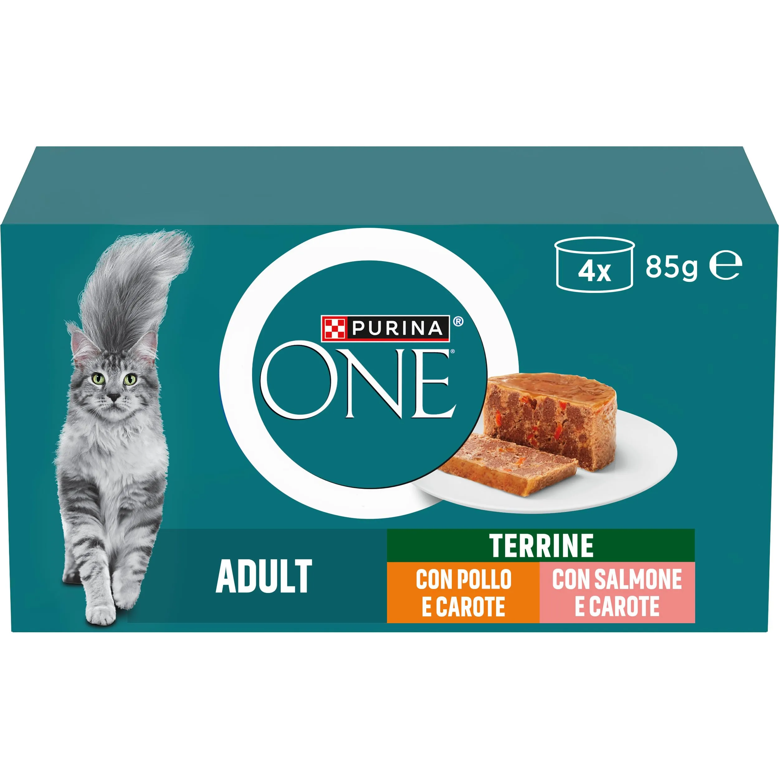 Purina ONE Bifensis Cibo Umido per Gatti Adulti Pollo e Carote, Salmone e Carote 48 Lattine da 85g - immagine 4